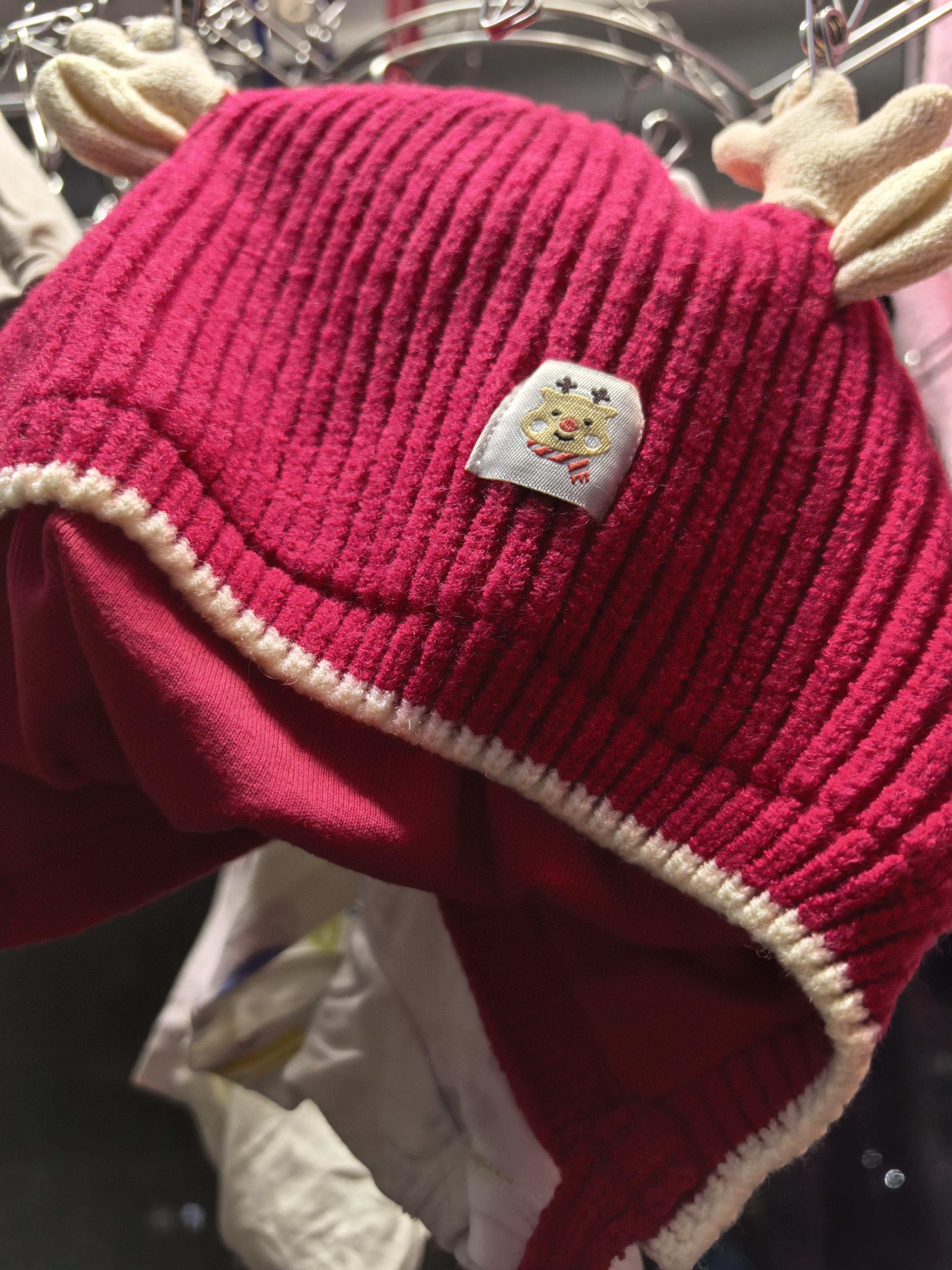 贝肽斯婴儿帽子冬季男女宝宝毛线帽儿童加厚护耳针织帽保暖防风套头帽子 实拍图