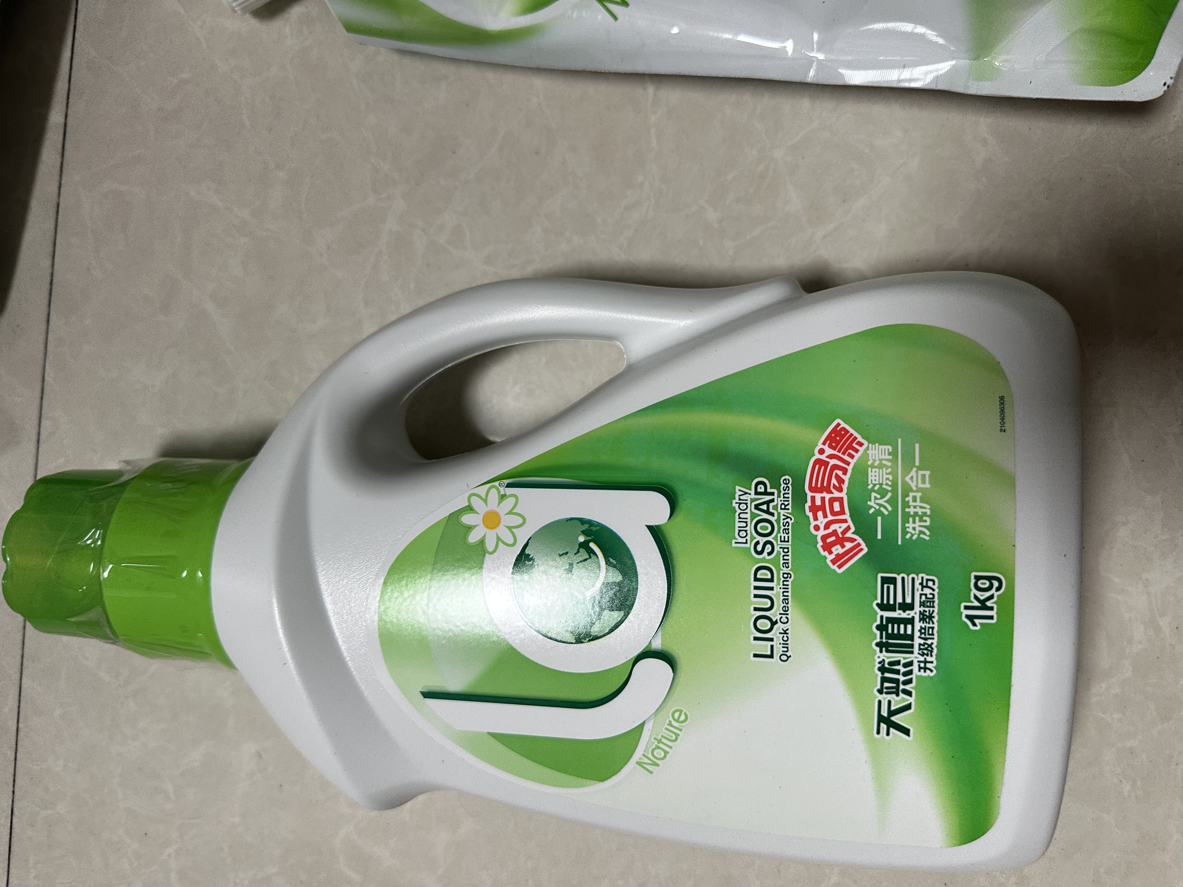 妈妈壹选天然植皂洗衣液17斤（瓶3kg+瓶1kg+袋1kgx4+500g）【品质严选】 实拍图
