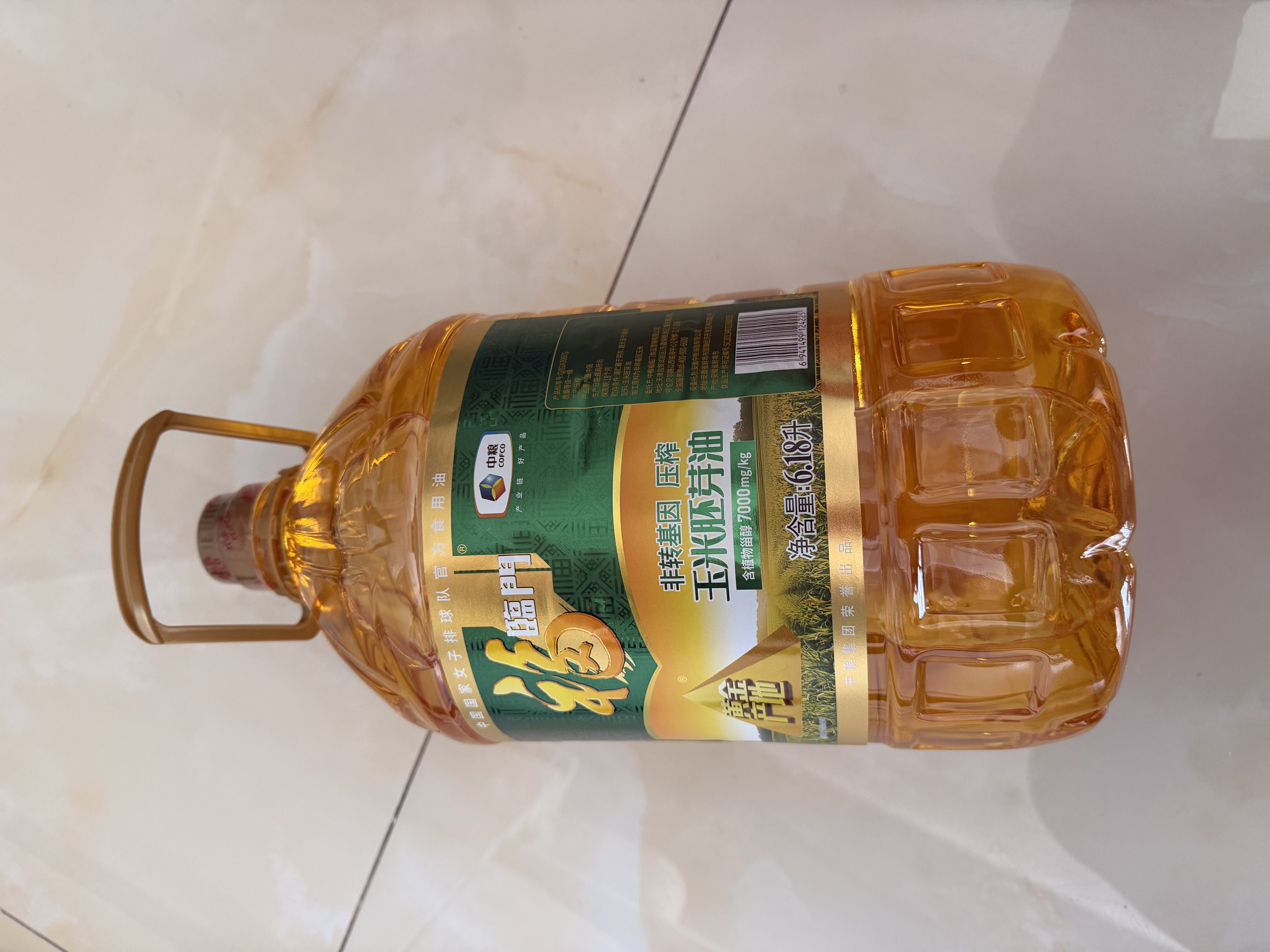福临门食用油 非转基因压榨一级黄金产地玉米胚芽油6.18L 中粮出品 实拍图