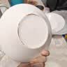 简约高级感陶瓷餐具套装白色陶瓷碗 8英寸-汤盘-螺纹白 6个装 实拍图