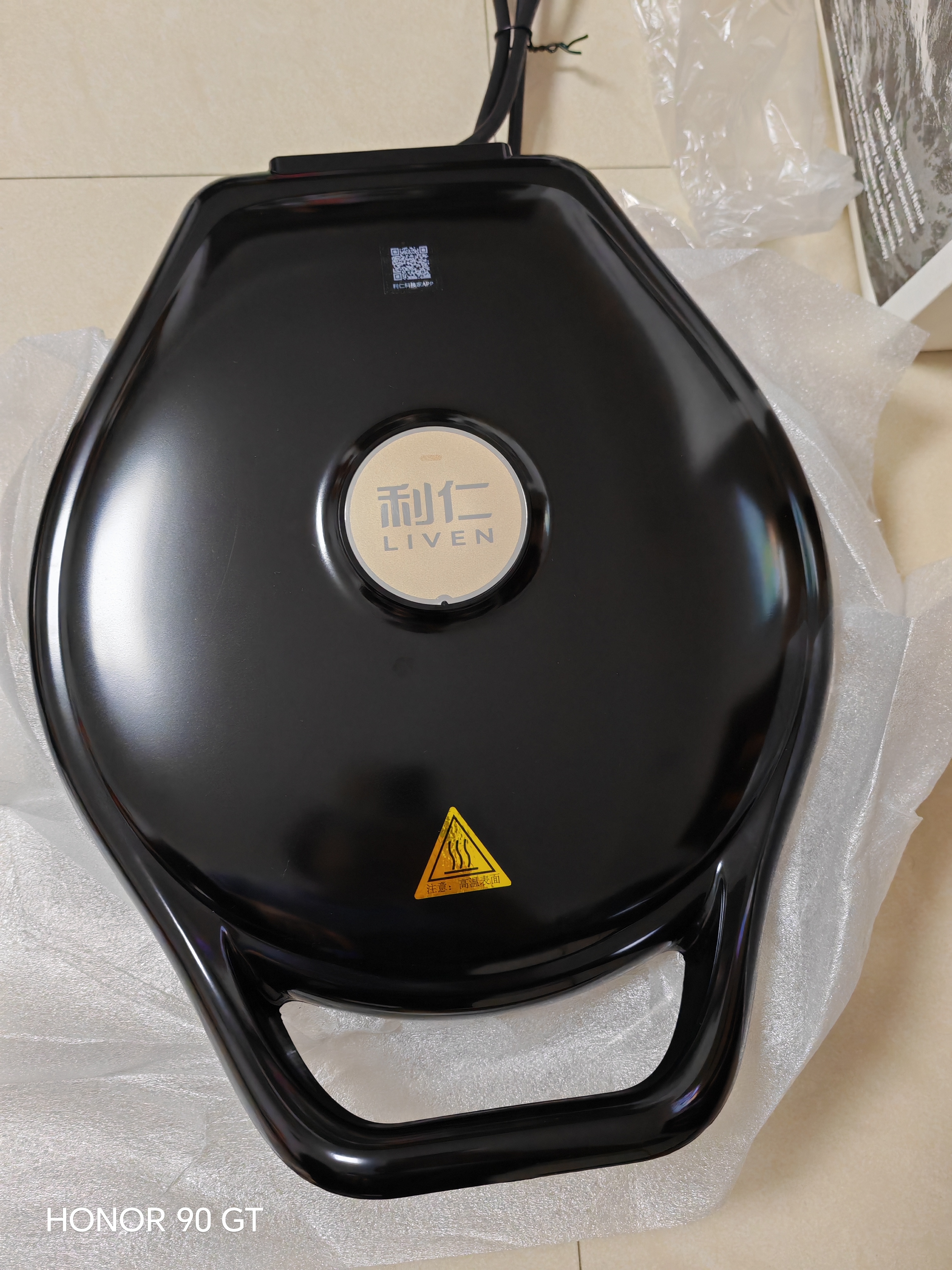 利仁（Liven）电饼铛抗菌家庭用36mm加深1800W大火力双面加热电饼档烙饼锅煎饼锅烤肉锅三明治早餐机LR-J3076 实拍图