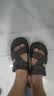 海澜之家HLA凉鞋男士一脚蹬凉拖男款头层牛皮透气沙滩鞋男 T031棕色40 实拍图