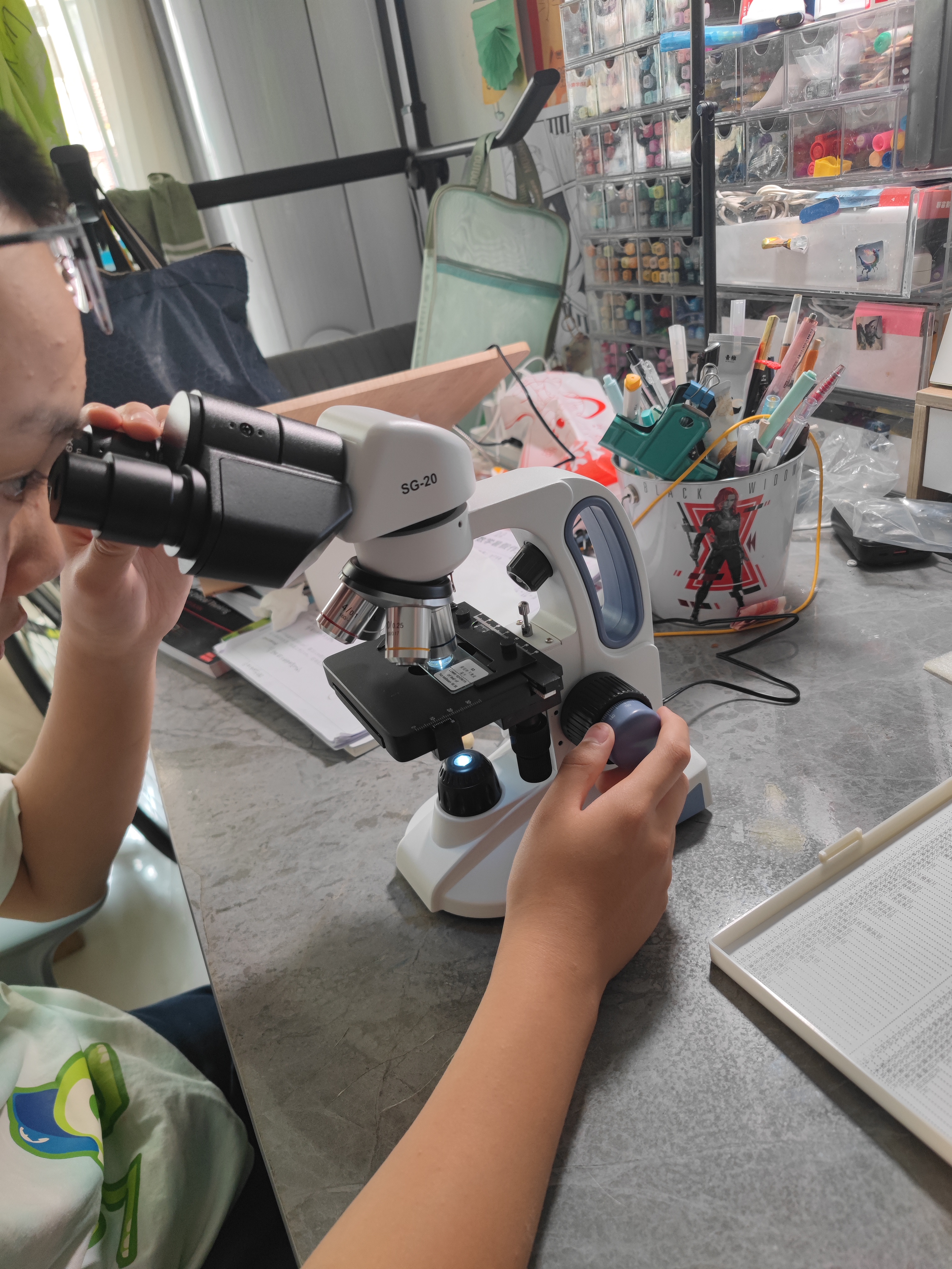 萨伽（SAGA）显微镜双目光学电子儿童显微镜7-14岁实验套装专业级放大镜超高清 实拍图