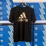 阿迪达斯（adidas）【特价清仓】夏季男女同款短袖男T恤跑步健身运动速干 黑白 2XL 实拍图