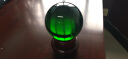 泰山吉运阁（TAISHANJIYUNGE） 水晶球摆件乔迁新居客厅玄关办公室装饰工艺品女生礼物 绿色超大号-直径20cm 实拍图