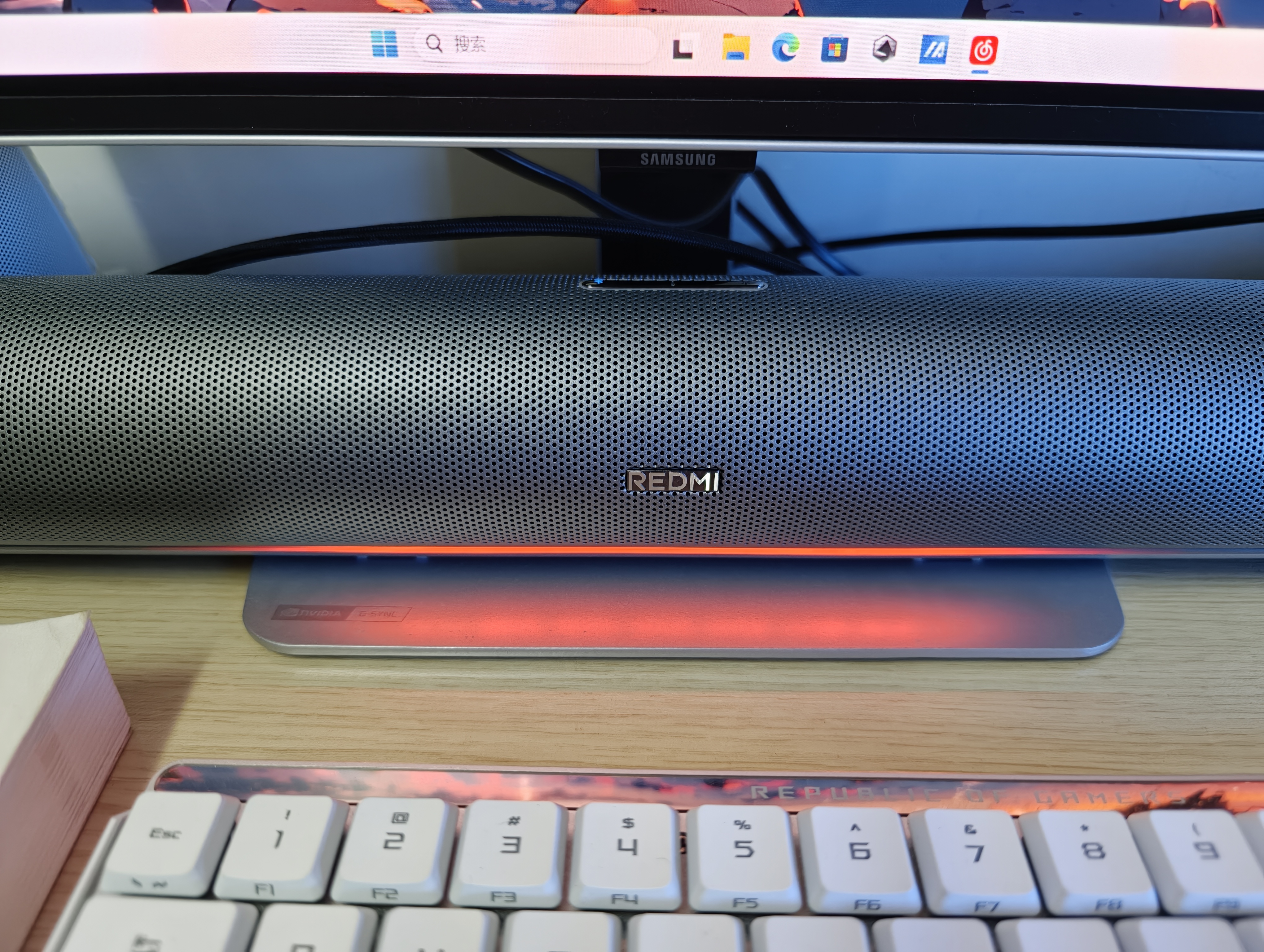 小米（MI）REDMI电脑音箱2 Pro 石墨黑 桌面音箱蓝牙音响 家用台式电脑笔记本游戏音响 长条音箱蓝牙电竞PS5 实拍图