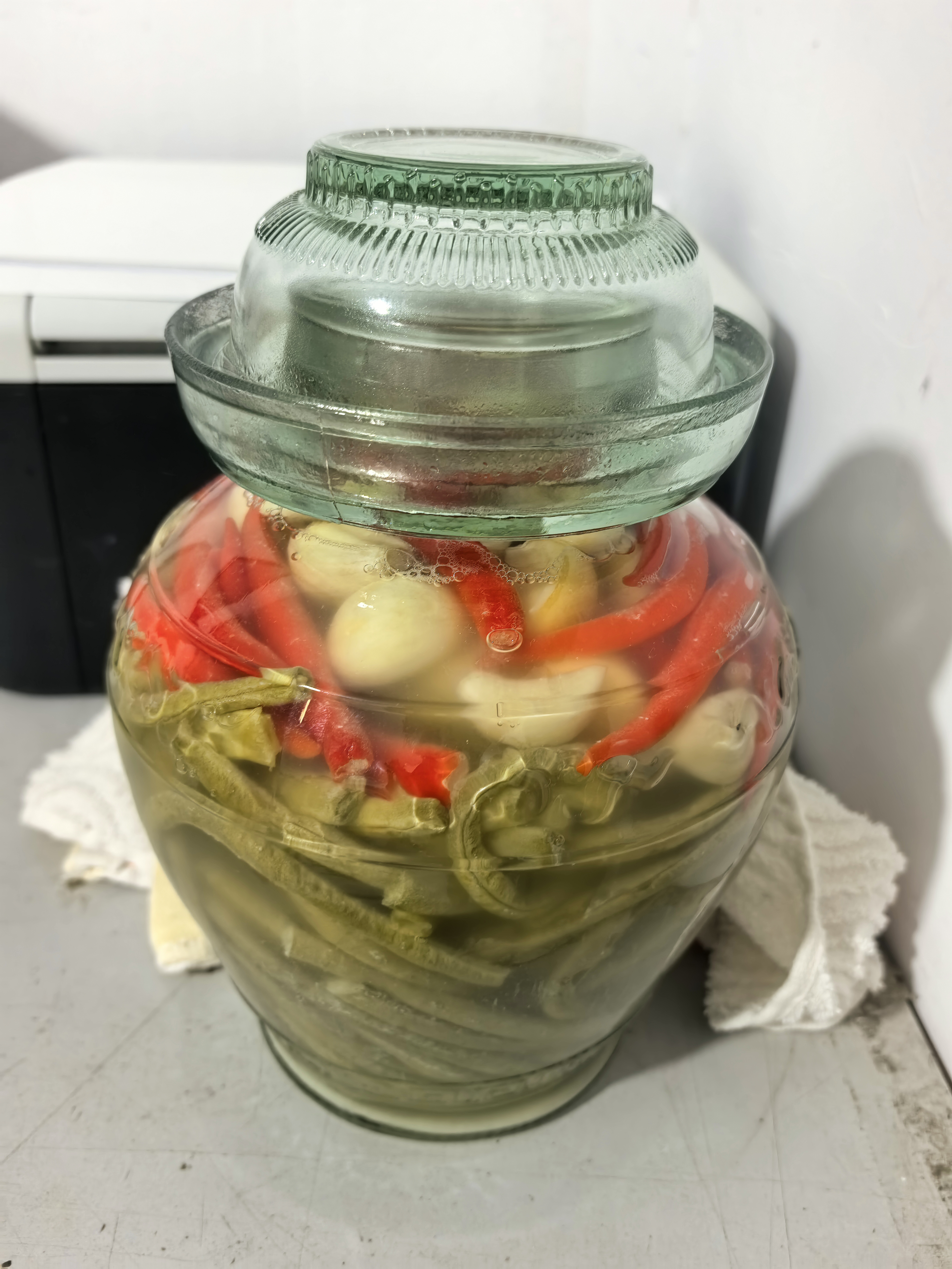 八千行泡菜坛子家用加厚密封罐透明大容量腊八蒜罐泡酒罐腌菜坛子 实拍图