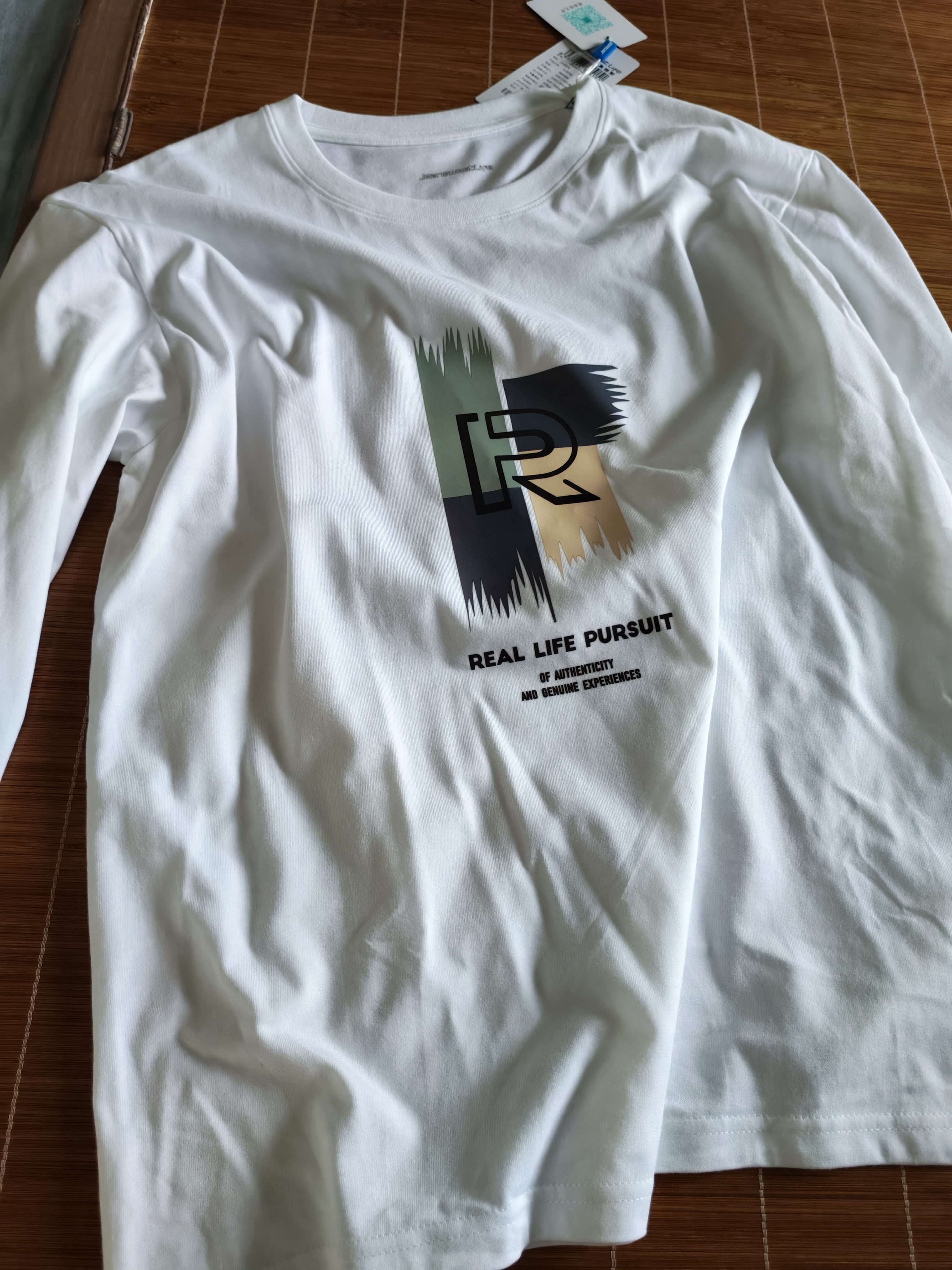 JEANSWEST LIFE真维斯无界纯棉长袖t恤男重磅圆领卫衣男款内搭衣服青少年打底衫A 实拍图