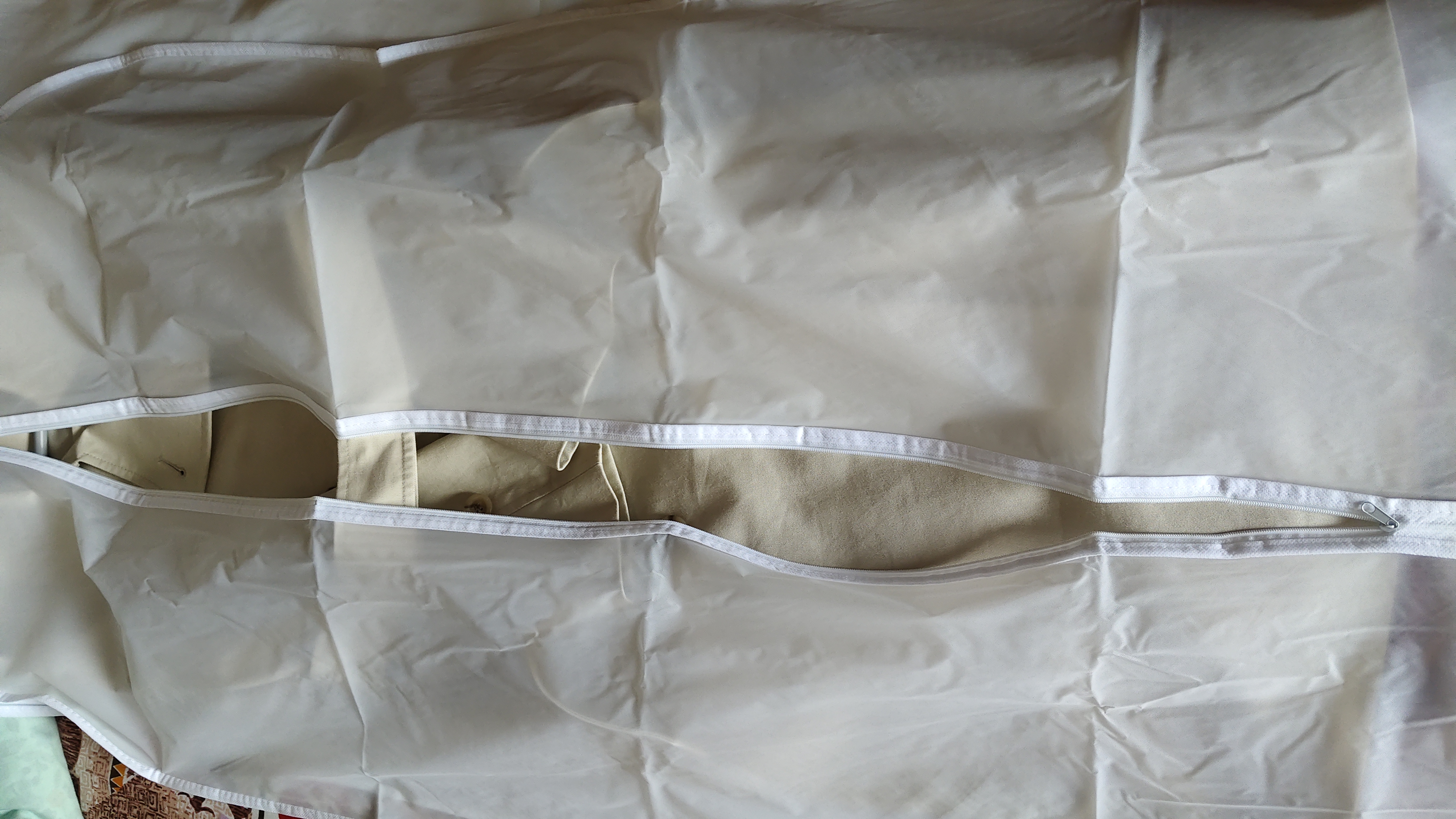 禧天龙衣服防尘罩挂衣袋挂式家用长款大衣羽绒服防尘袋 特大号 5个装 实拍图