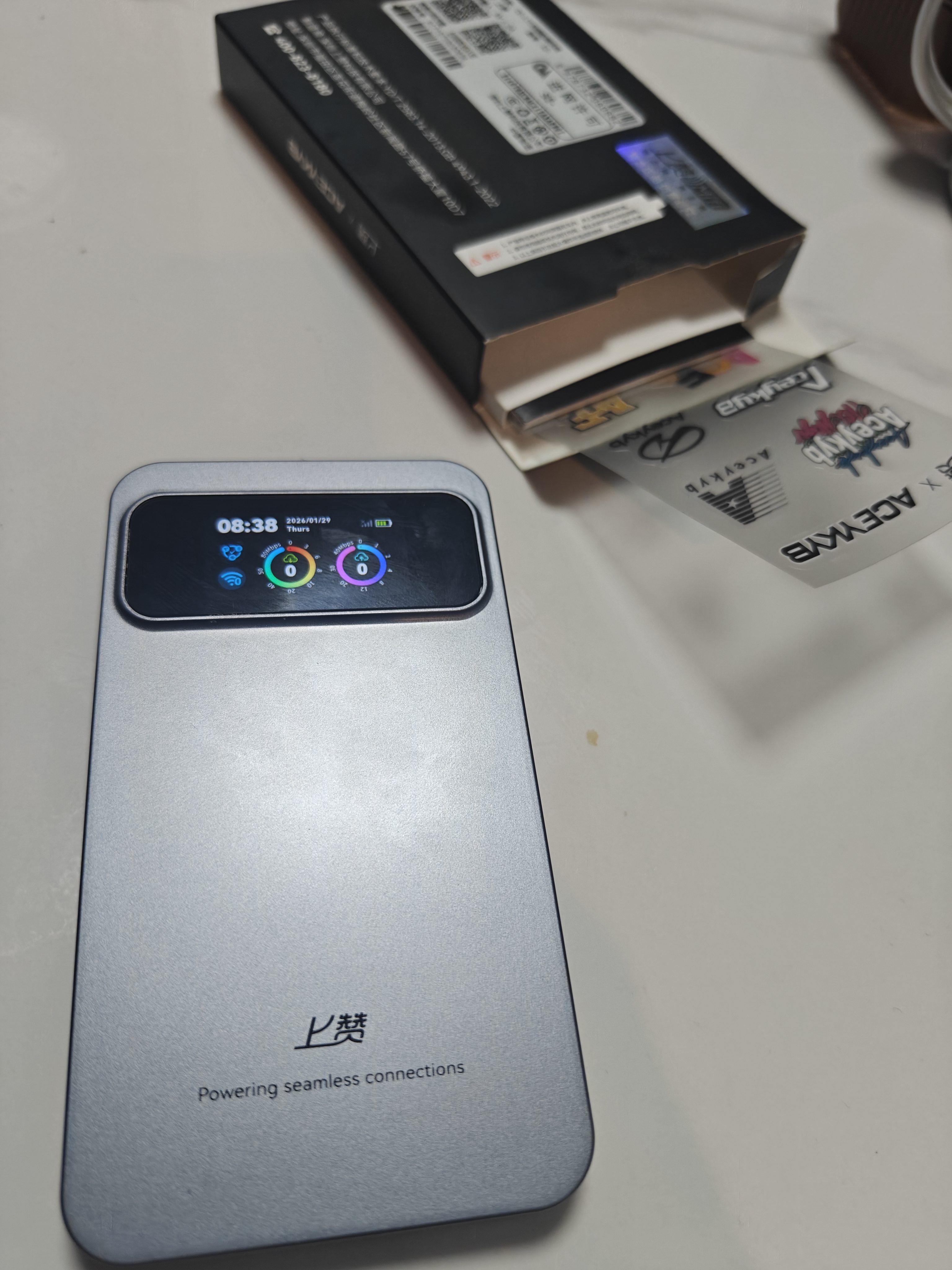 上赞2026年新款S2随身wifi 免插卡wifi6流量4g路由器WiFi无线网卡移动上网卡流量卡萌宠晶透高清屏 实拍图