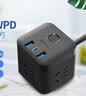 公牛（BULL）30WPD苹果快充魔方插座/usb插线板/插排/宿舍家用接线板 1C2A+3孔 全长3米黑色 GNV-UU2303H 总控 实拍图