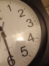 康巴丝（Compas）挂钟 客厅钟表挂墙 现代石英钟日历时钟创意挂表3128 黑白 实拍图