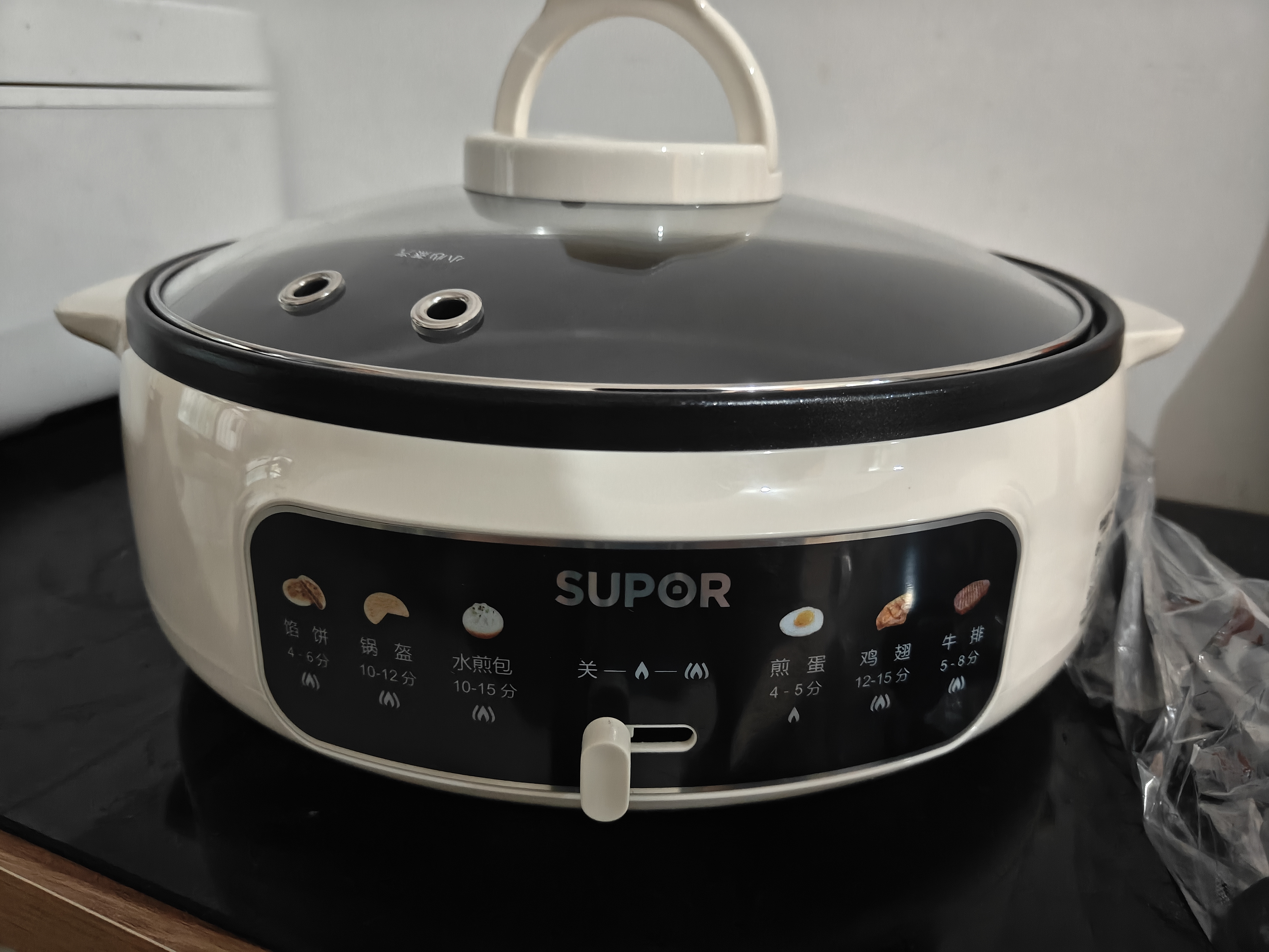 苏泊尔（SUPOR）电饼铛有钛家用1500W大功率多功能锅煎锅加大烙饼锅不粘锅早餐机煎烤机电火锅 60mmJT30A818-N 实拍图