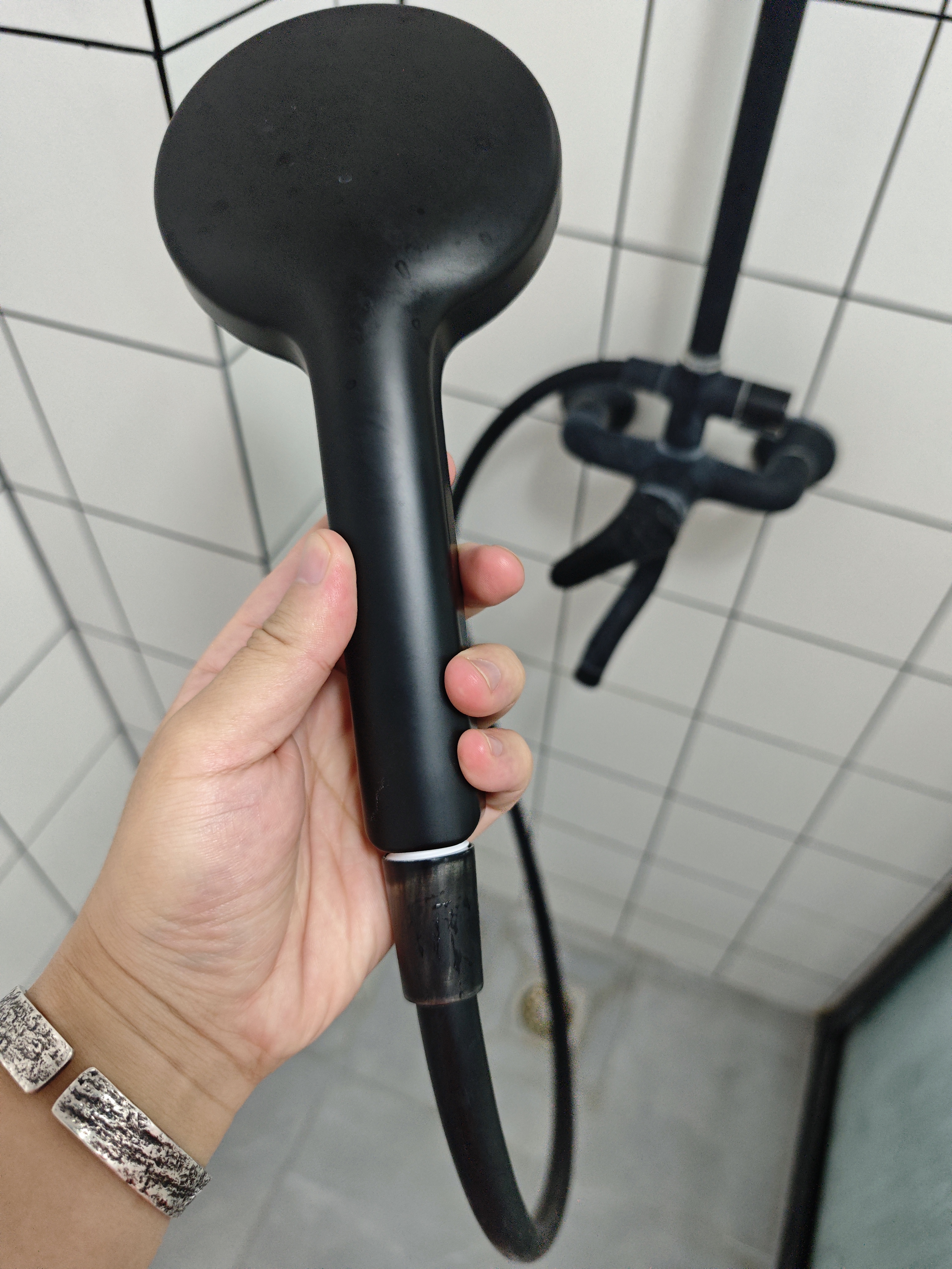 箭牌淋浴头花洒喷头增压浴室手持加压卫浴沐浴黑色花晒莲蓬头 实拍图