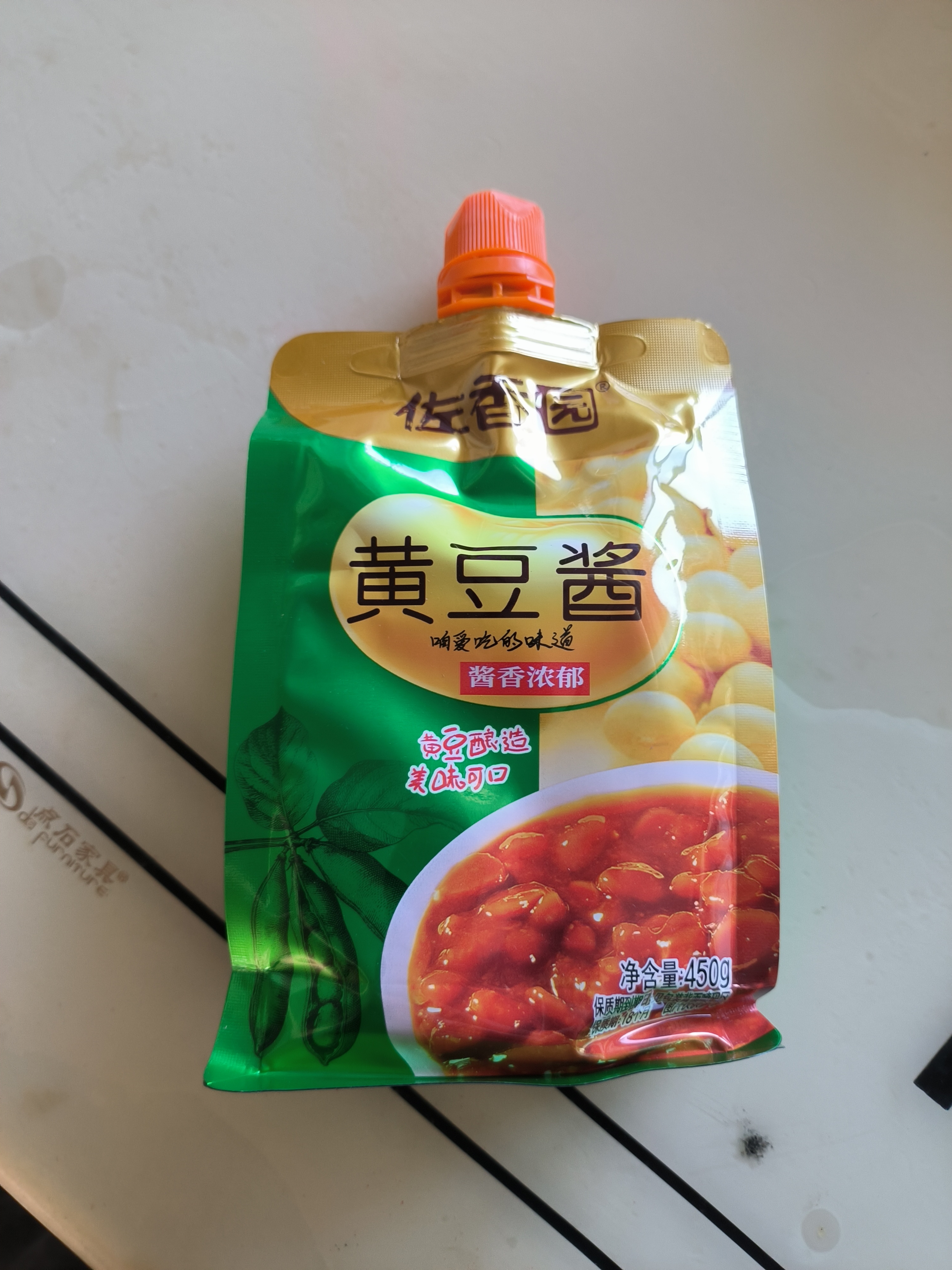 佐香园黄豆酱450g 非转基因大豆 下饭烹调炒菜 豆瓣酱调味酱 东北大酱 实拍图