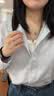 优衣库亨利领背心女装487120 00 白色 M 实拍图