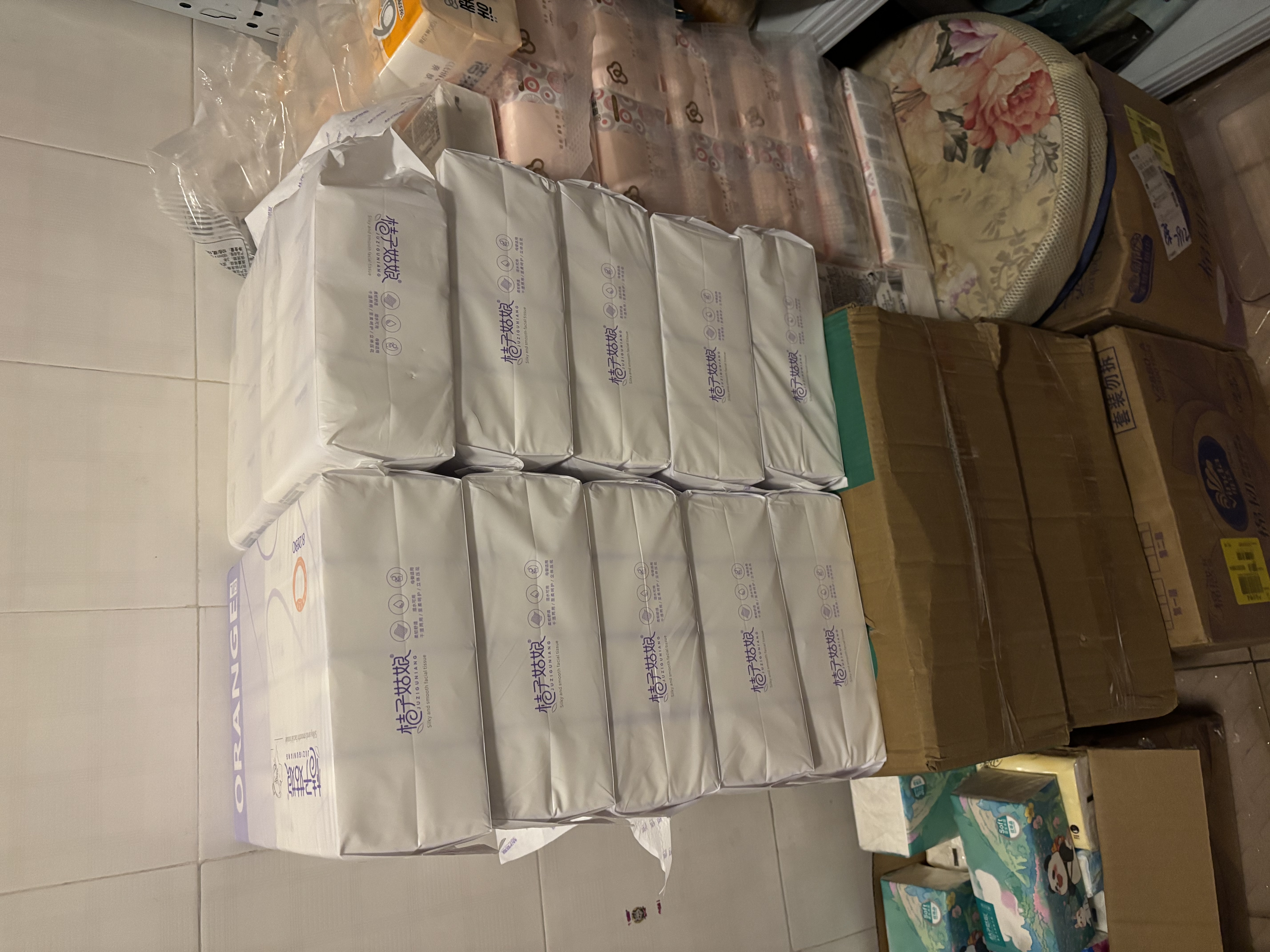 桔子姑娘家用抽纸加厚餐巾纸400张大包纸生活用纸家庭囤货整箱批发装 5层 400张*20包 整箱装 实拍图