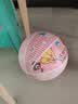 361°篮球儿童中小学生训练室内外耐磨5号橡胶玩具篮球赠打气筒 粉白 实拍图