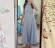 UR2026春季新款女装粉彩风魅力花卉暗纹条纹连衣裙UWG760073 实拍图