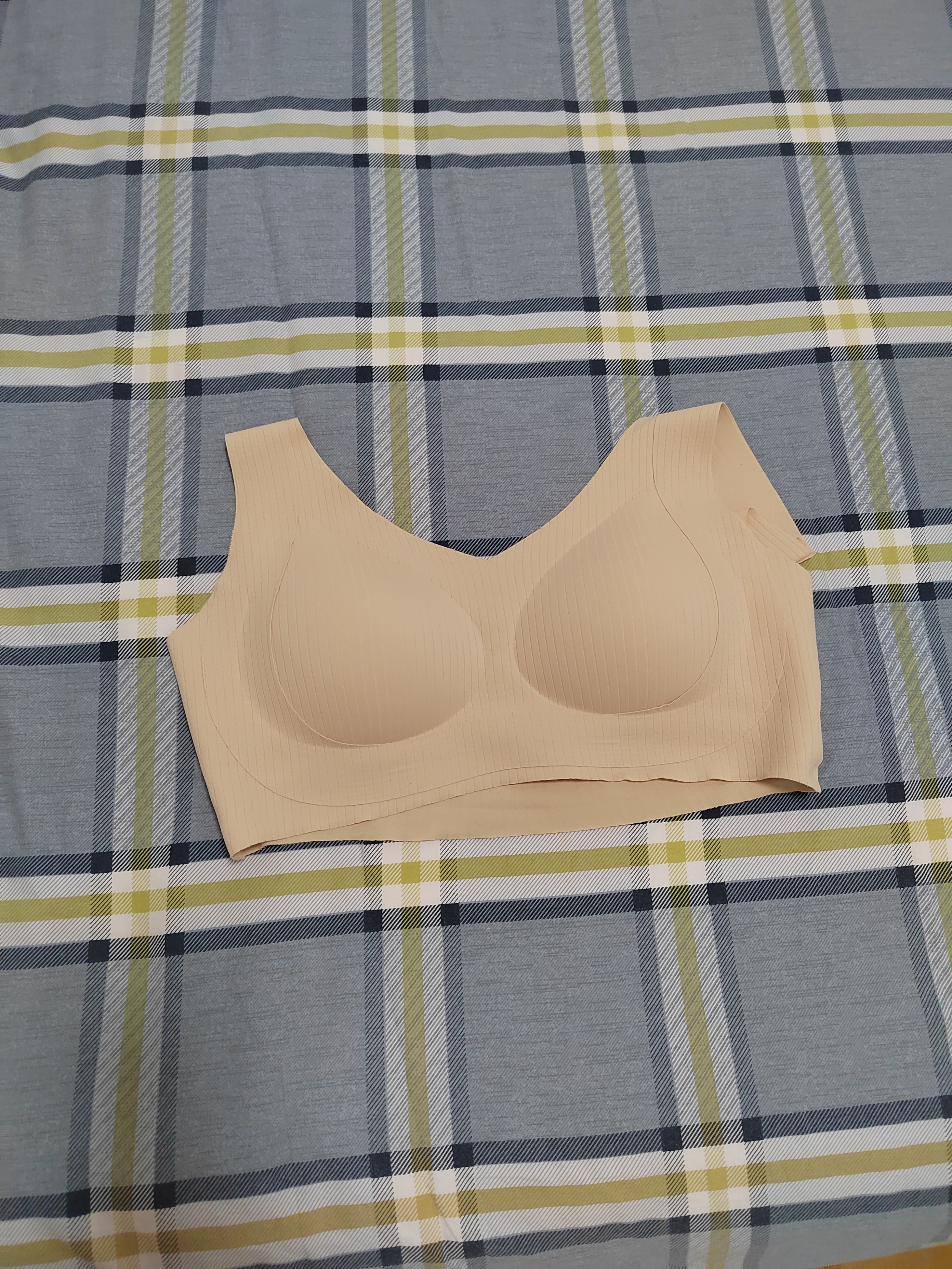 浪莎内衣女无痕小胸聚拢收副乳防下垂胸罩运动一体美背心式固定杯文胸 实拍图