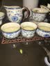 不拙汝窑三才盖碗青花瓷茶碗防烫茶具分茶器带茶漏过滤网盖碗三件套 实拍图