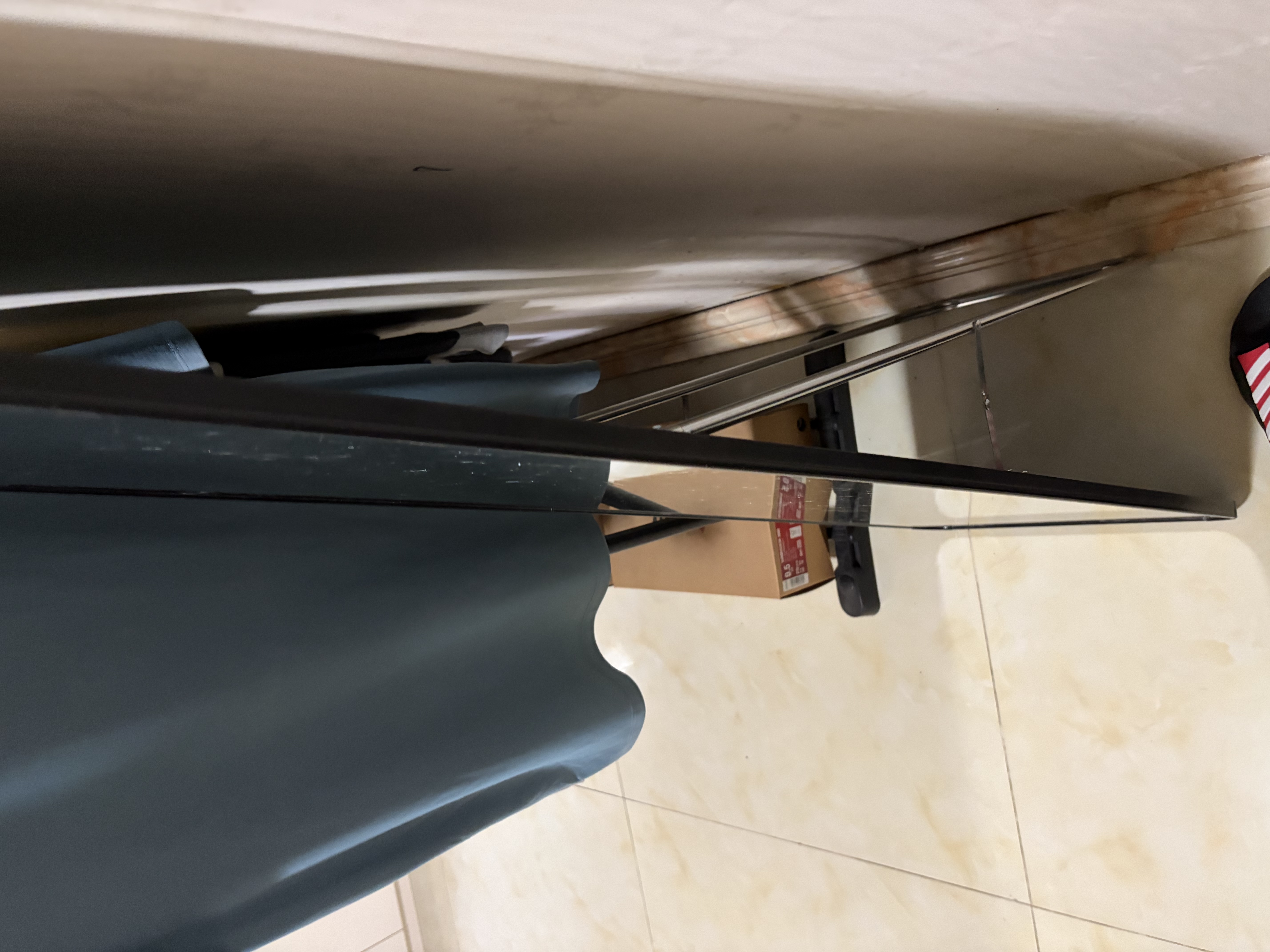 全品屋全身镜穿衣镜落地镜挂门服装店试衣壁挂镜一体简约北欧风黑150 实拍图