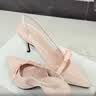 CHARLES&KEITH缎面蝴蝶结尖头高跟凉鞋女生日礼物送女友CK1-60361556 Light Pink浅粉色 36 实拍图