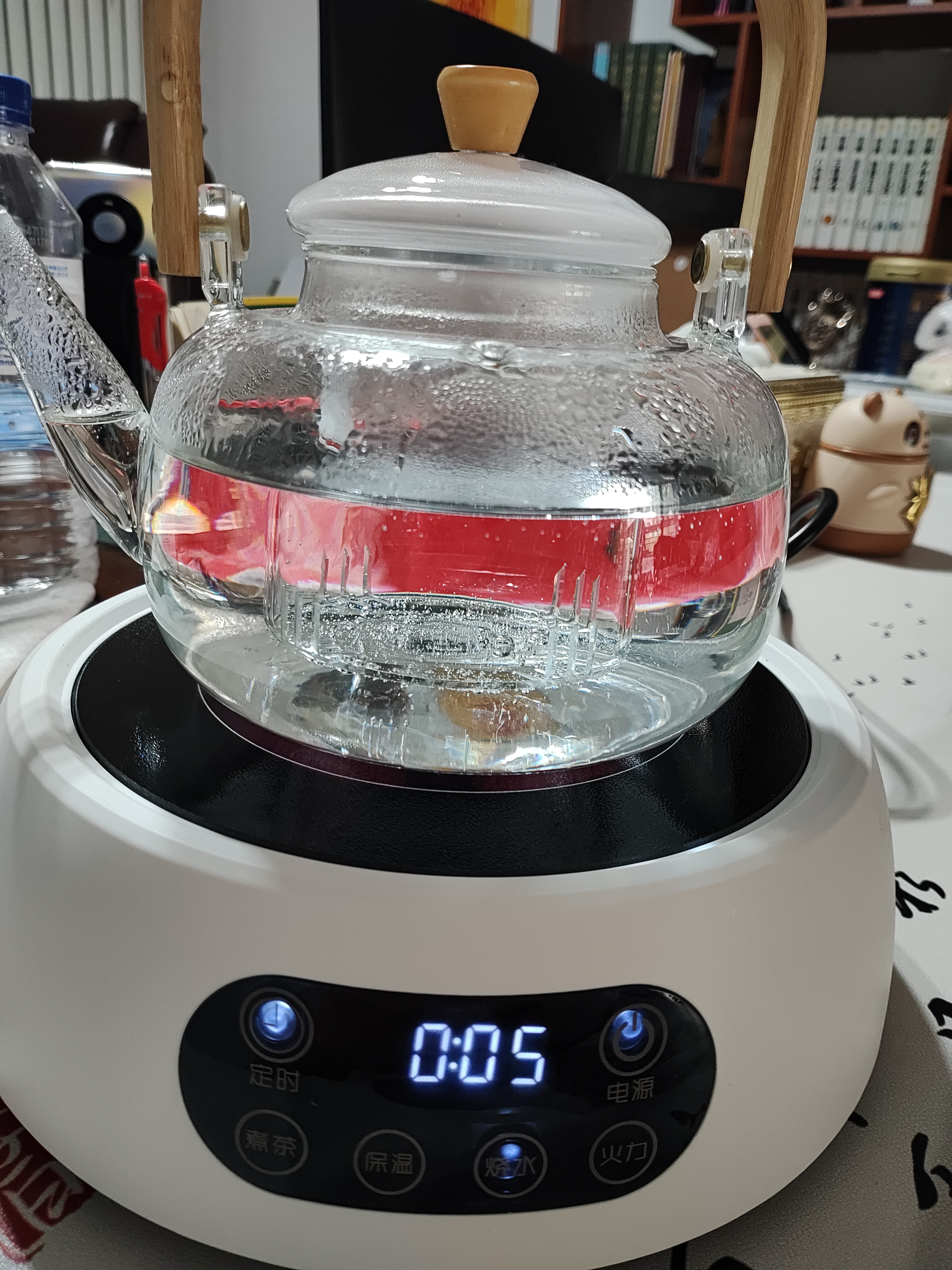 家用烧水壶泡茶大功率电陶炉白茶煮茶耐热套组茶壶茶具高功率 白色炉+壶 实拍图