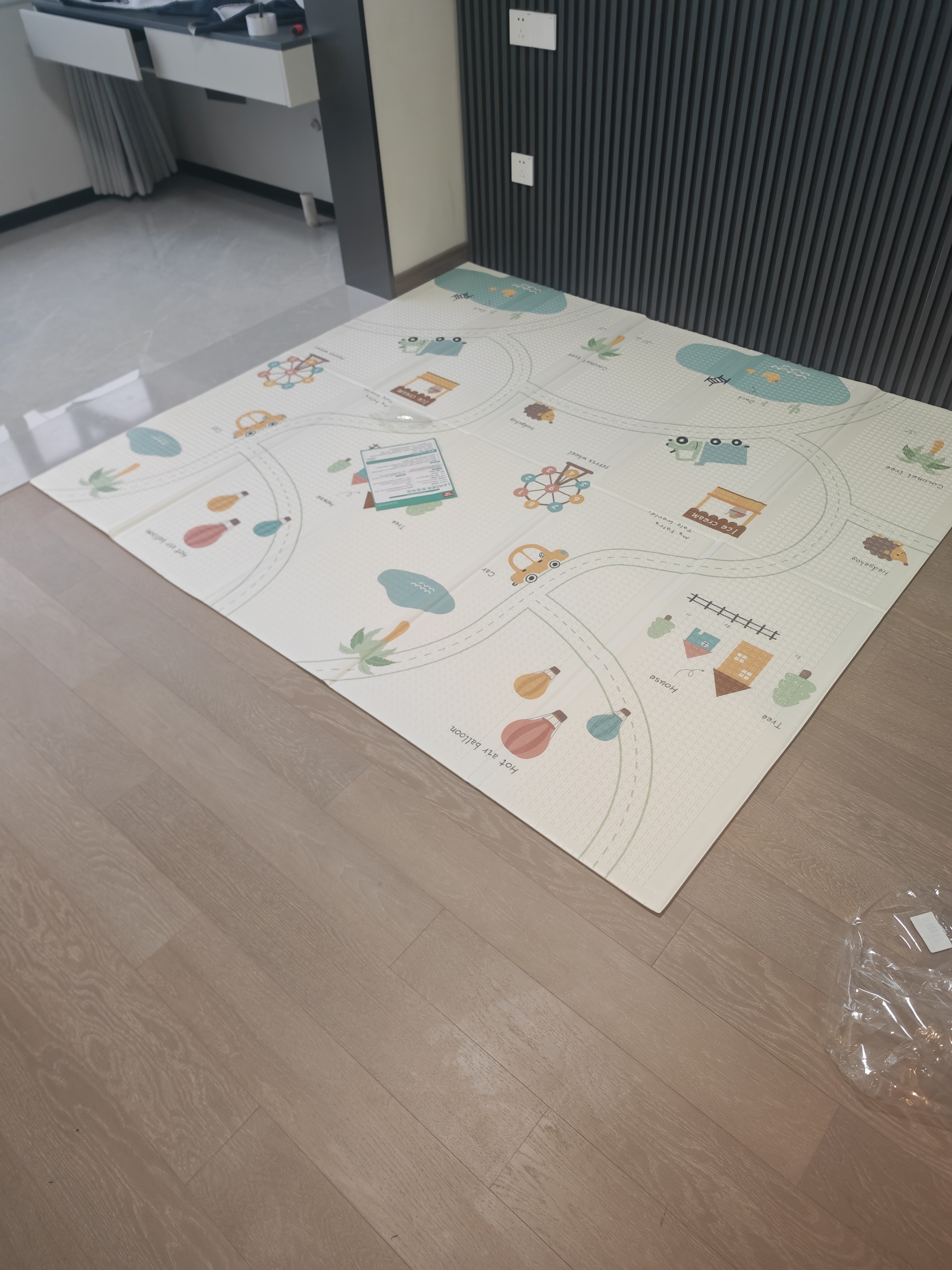 乐缔宝宝爬行垫9片拼接泡沫地垫30*30CM加厚婴儿爬爬垫榻榻米防摔垫子 实拍图