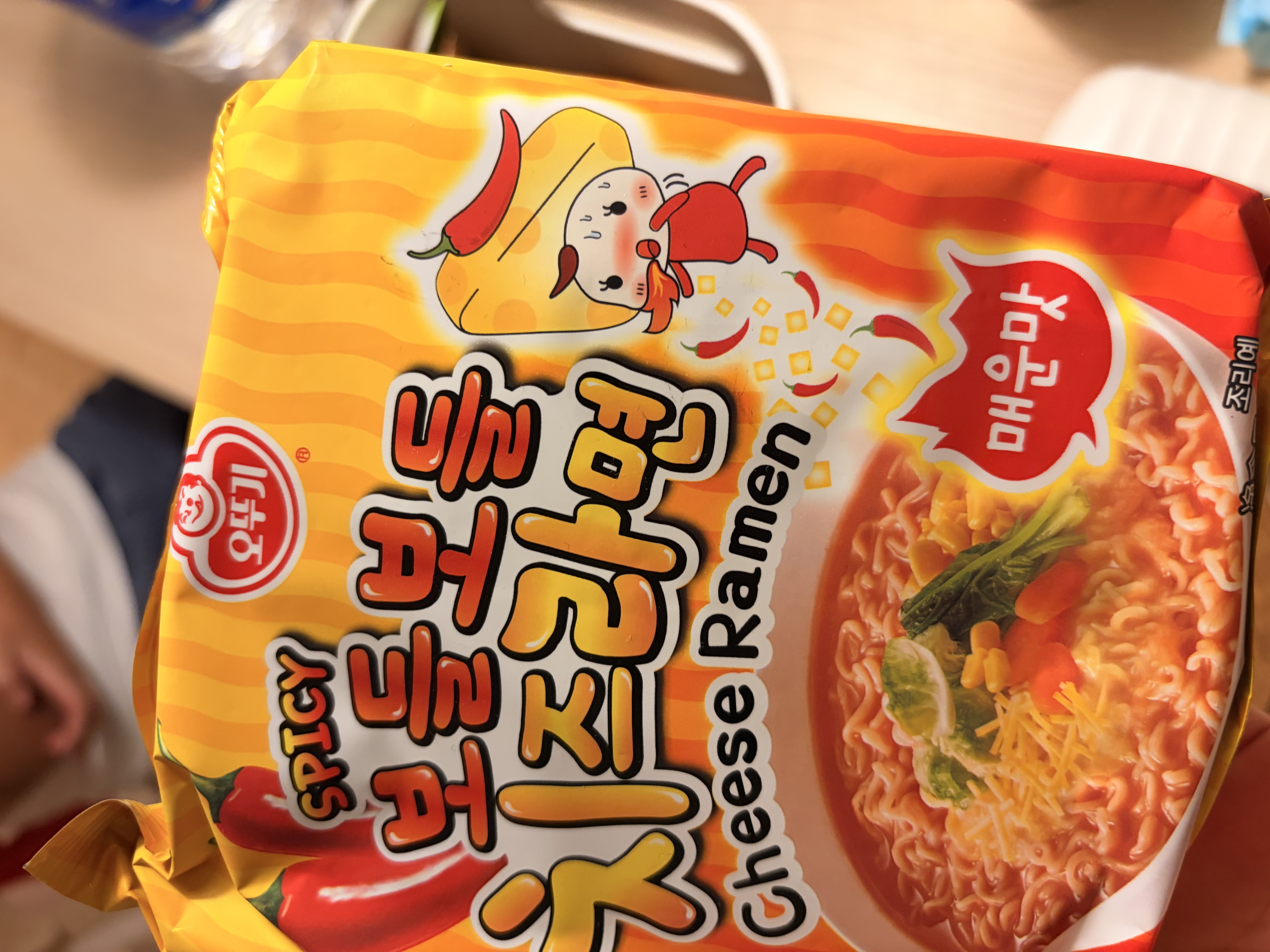 不倒翁韩国进口 辣味芝士拉面111g*4袋 方便食品 夜宵煮面泡面 速食拉面 实拍图
