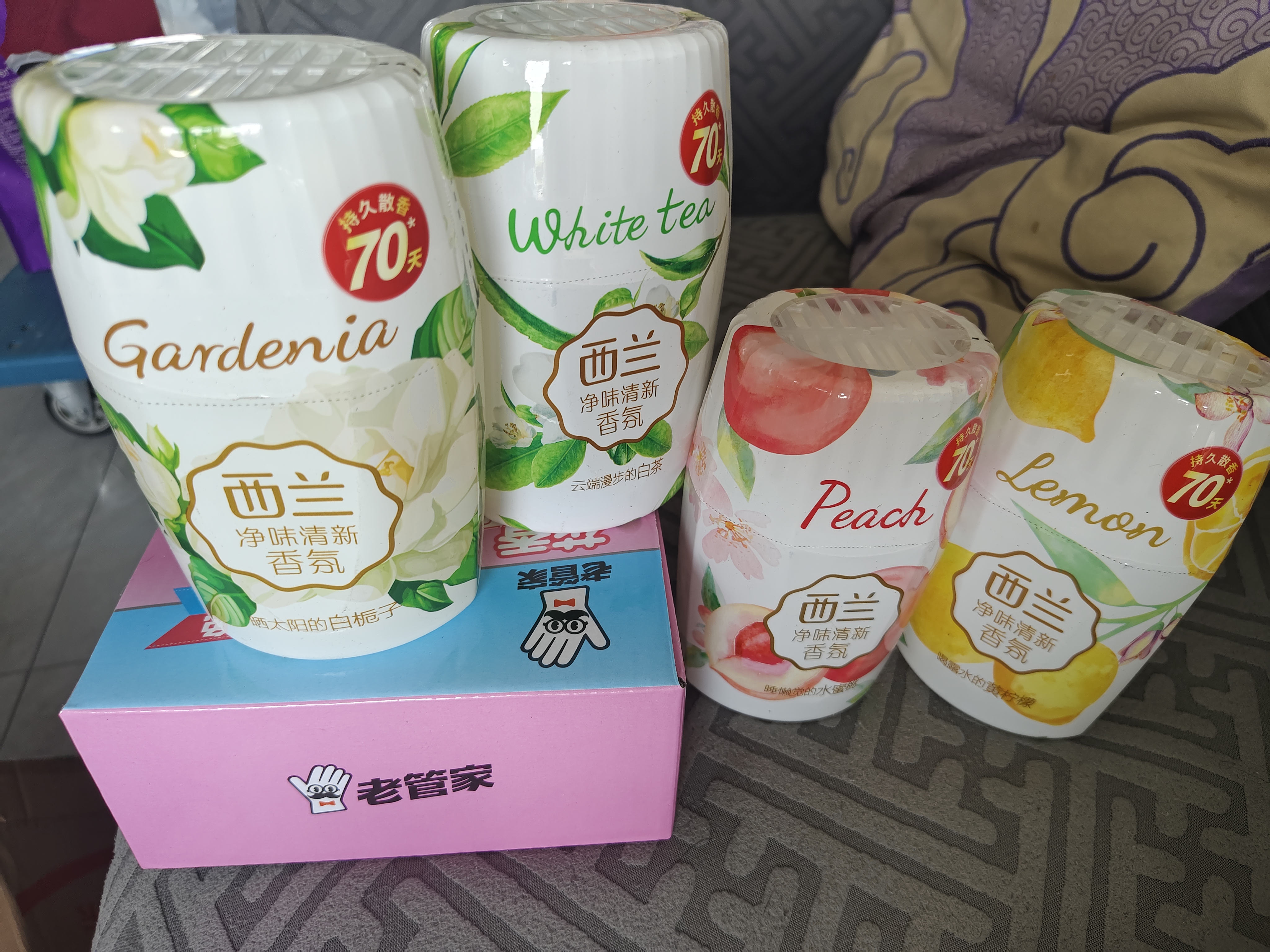 西兰浴室香氛白茶+栀子+蜜桃+柠檬4瓶装空气清新剂室内香薰卫生间除臭 实拍图