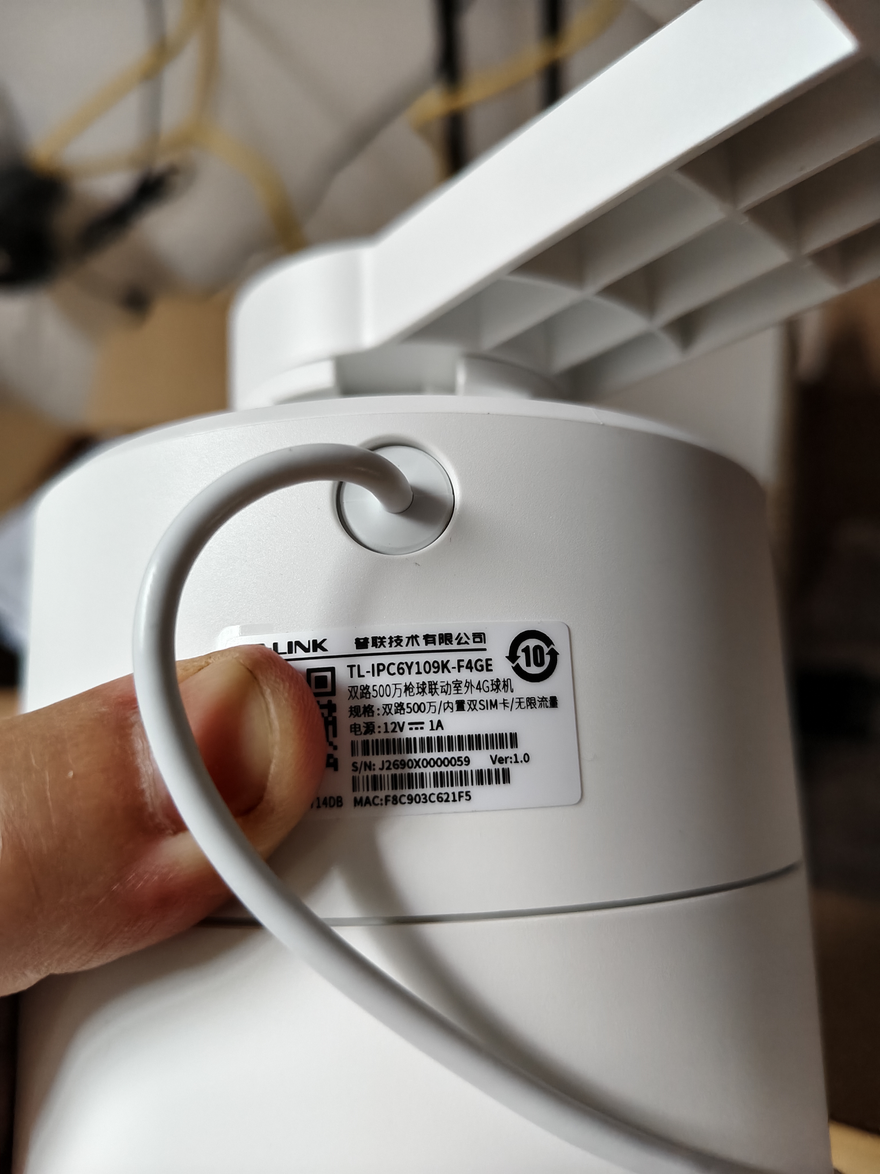 普联（TP-LINK）4G摄像头终身免费流量双摄1000万全彩家用监控器360度全景夜视室外农村免wifi无网用IPC6109K-F4GE 实拍图