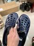 迪卡侬（DECATHLON）游泳男士凉鞋沙滩户外运动拖鞋洞洞鞋外穿快干NABD CLOG100 深蓝色网格款 42 实拍图
