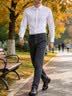 罗蒙外套男秋季商务男士翻领行政夹克上衣干部厅局风爸爸装i8藏青XL 实拍图