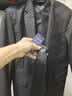 罗蒙高端免烫抗皱西服套装男士商务休闲婚礼正装西服外套上衣服男装 黑色(西服+西裤+衬衫+大礼包) XL 实拍图