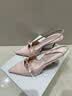 CHARLES&KEITH缎面蝴蝶结尖头高跟凉鞋女生日礼物送女友CK1-60361556 Light Pink浅粉色 36 实拍图