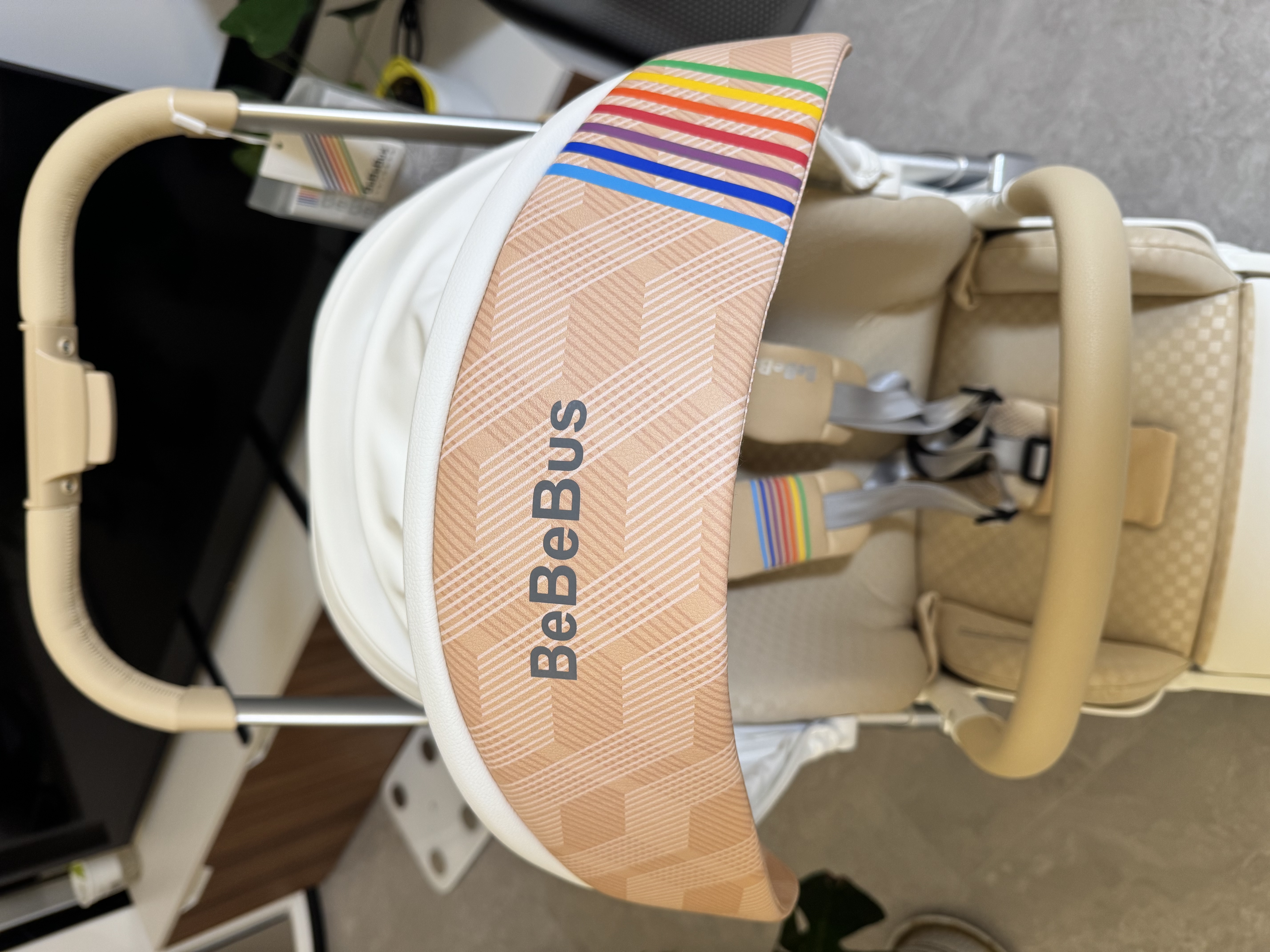 bebebus艺术家婴儿车推车可坐可躺新生儿宝宝轻便折叠双向高景观 香槟金 实拍图