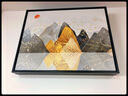 忆画大尺寸电表箱装饰画晶瓷画北欧抽象餐厅电闸箱挂画上翻配电箱遮挡画客厅现代简约弱电箱总开关  A款-金丝阑山【晶瓷画】  60*40cm拉丝亮钛金框可遮盖50*30电箱 实拍图