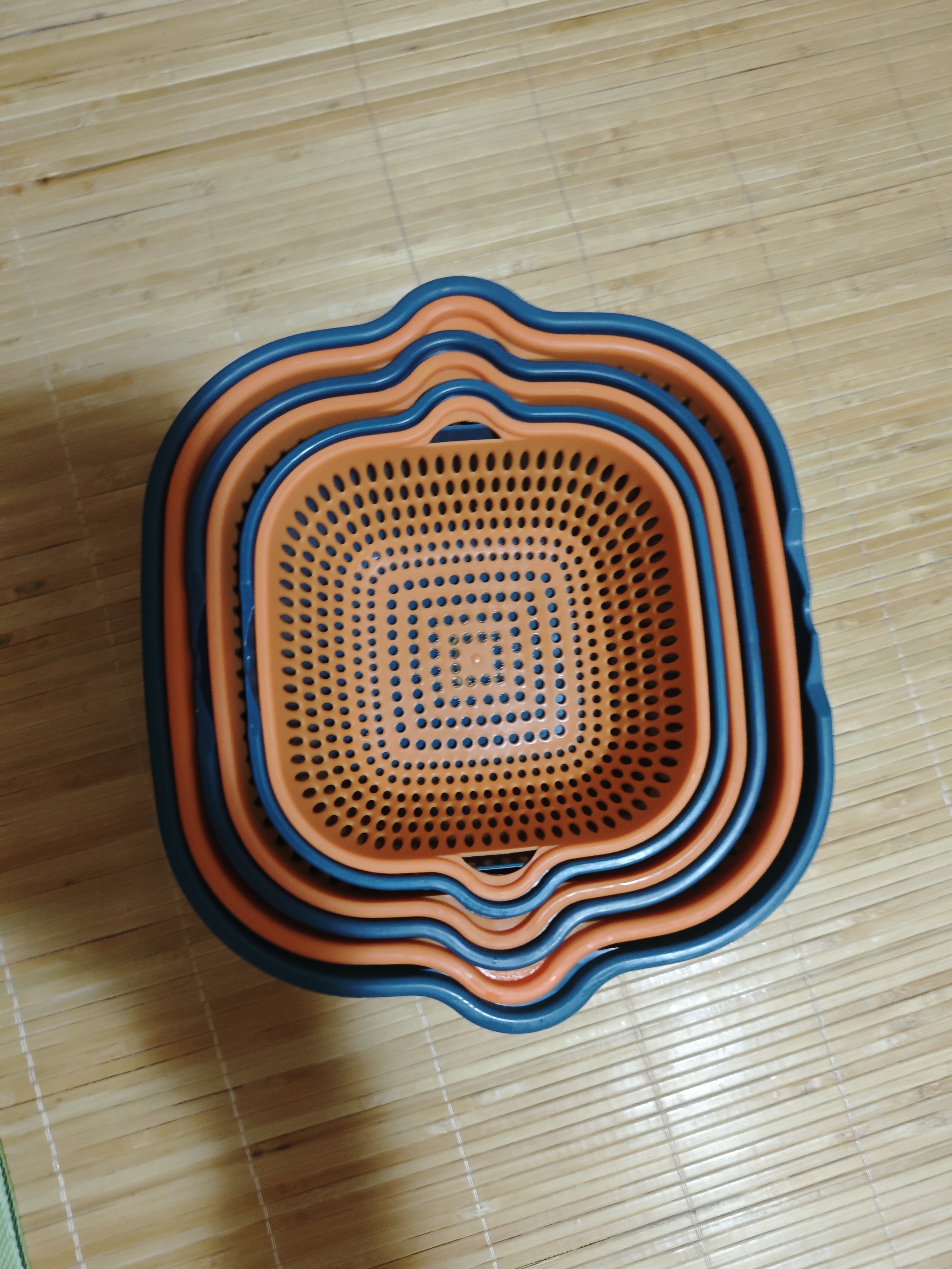 洗菜盆沥水篮八件套厨房多功能菜篮子双层漏盆 大号+中号+小号6件套 实拍图