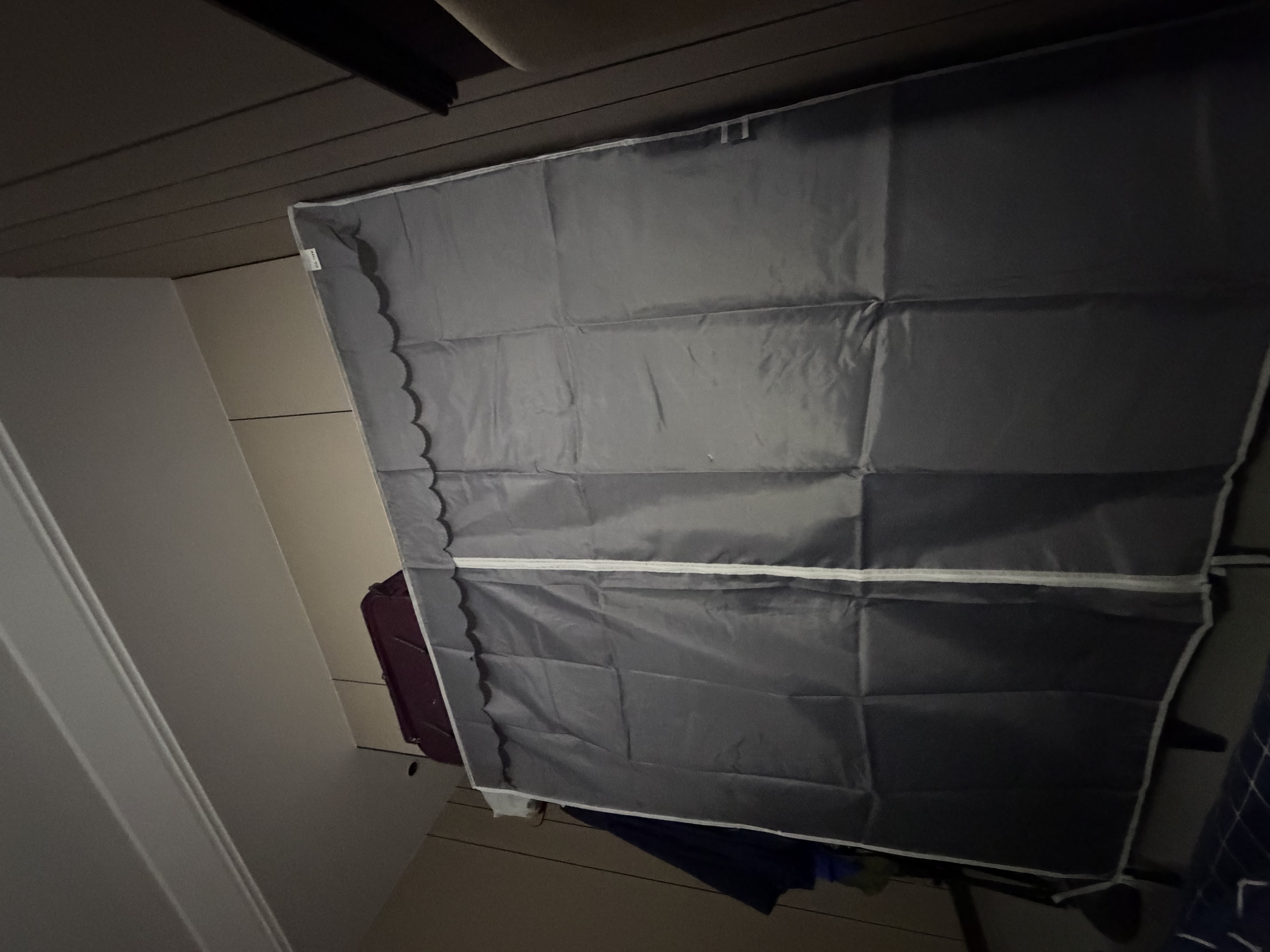 淘得好衣柜免安装钢架结构简易衣柜卧室家用折叠衣柜布衣柜出租房收纳柜 1.58米纯灰色调/折叠款 实拍图