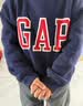 盖璞【大小童同款】男女童秋季logo抓绒卫衣儿童装829305 海军蓝 110 /56(4-5岁) 实拍图