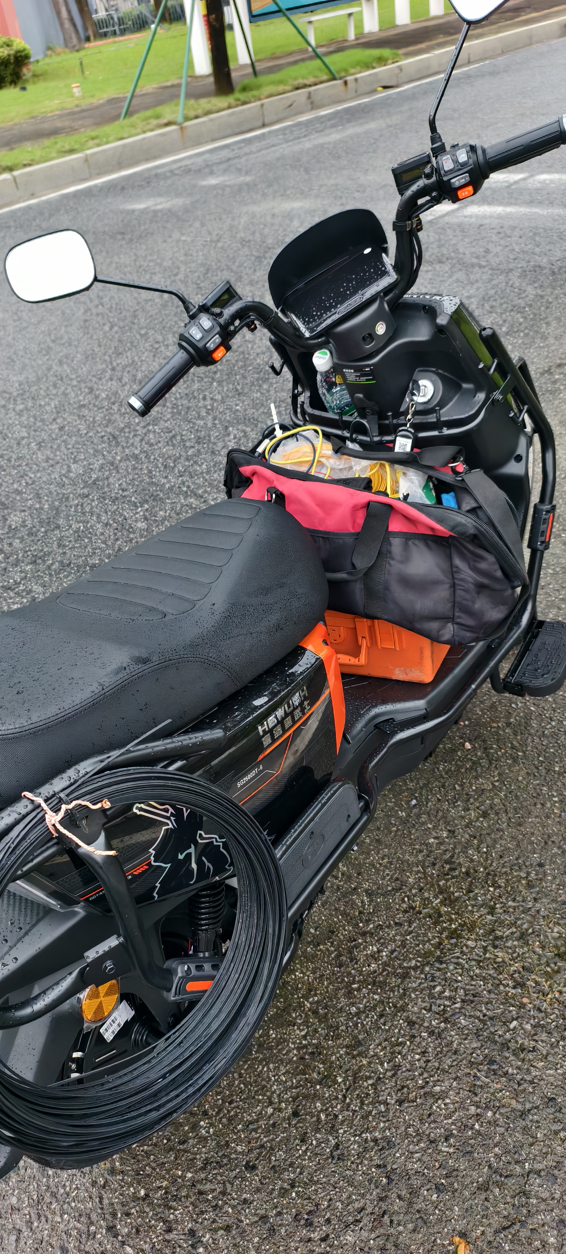 赛鸽电动摩托车黑武士T160/M160【限时补贴】2500W大功率高速外卖电动车长续航电摩【仅车架】换电版 实拍图