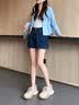 ZHR德训鞋女春秋复古运动休闲鞋女百搭厚底显高女鞋 KS210 杏色  37 实拍图