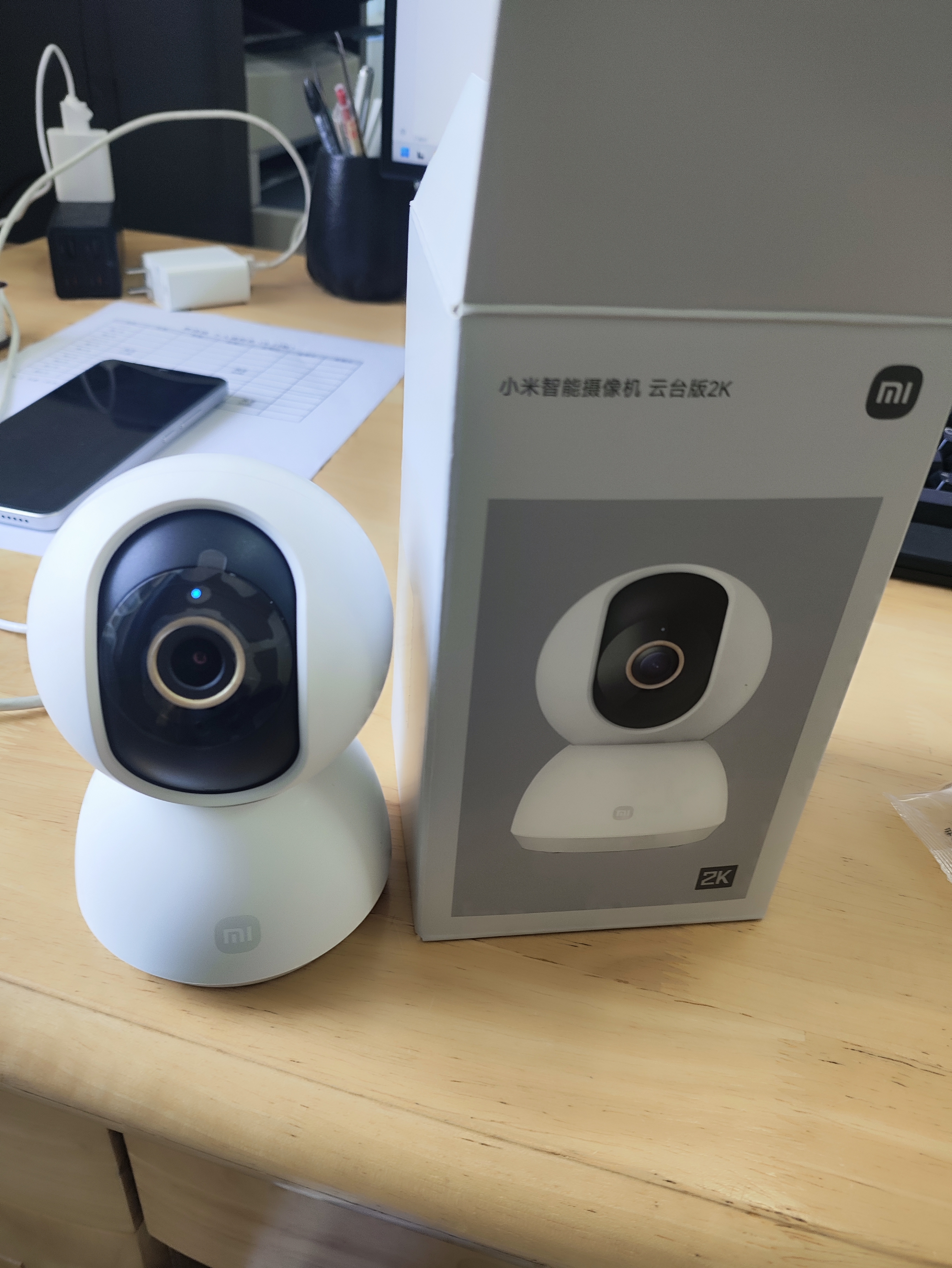 小米（MI） 摄像头云台版2K1296P智能摄像机wifi监控器家用300万像素手机远程室内夜视 小米摄像机 云台版2K+32G内存卡+挂墙配件包 实拍图