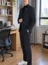 罗蒙（ROMON）2026春秋季新款休闲西装外套男高级感修身商务西服毛呢上衣单件 黑灰色 XL 135-150斤 实拍图