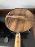 臻三环 章丘铁锅 老木匠手工杉木炒锅盖炭化木质锅盖 （臻三环铁锅专用）28cm 实拍图