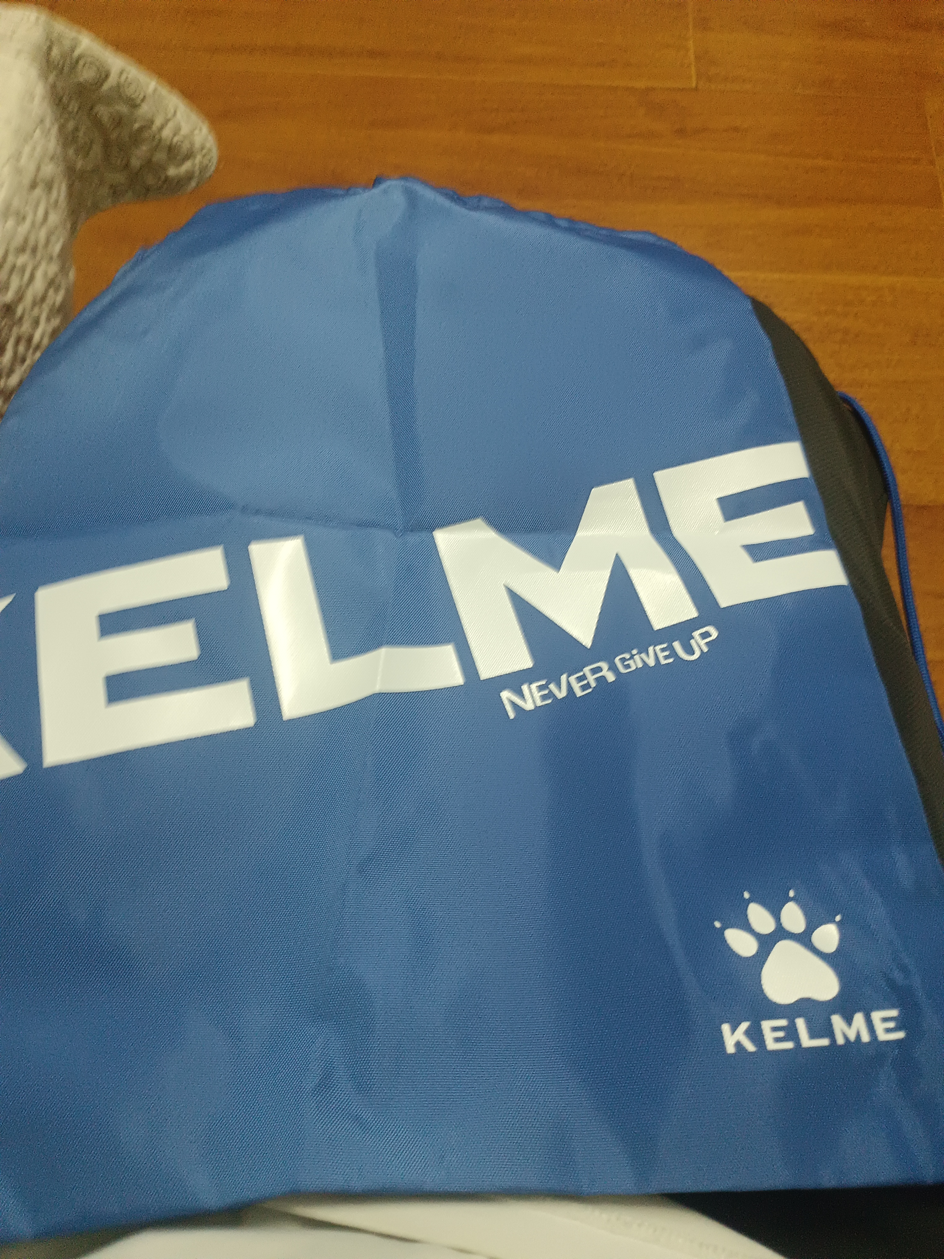 KELME/卡尔美束口袋抽绳双肩背包足球收纳袋健身运动包K034 彩蓝 均码(35cm*45cm) 实拍图
