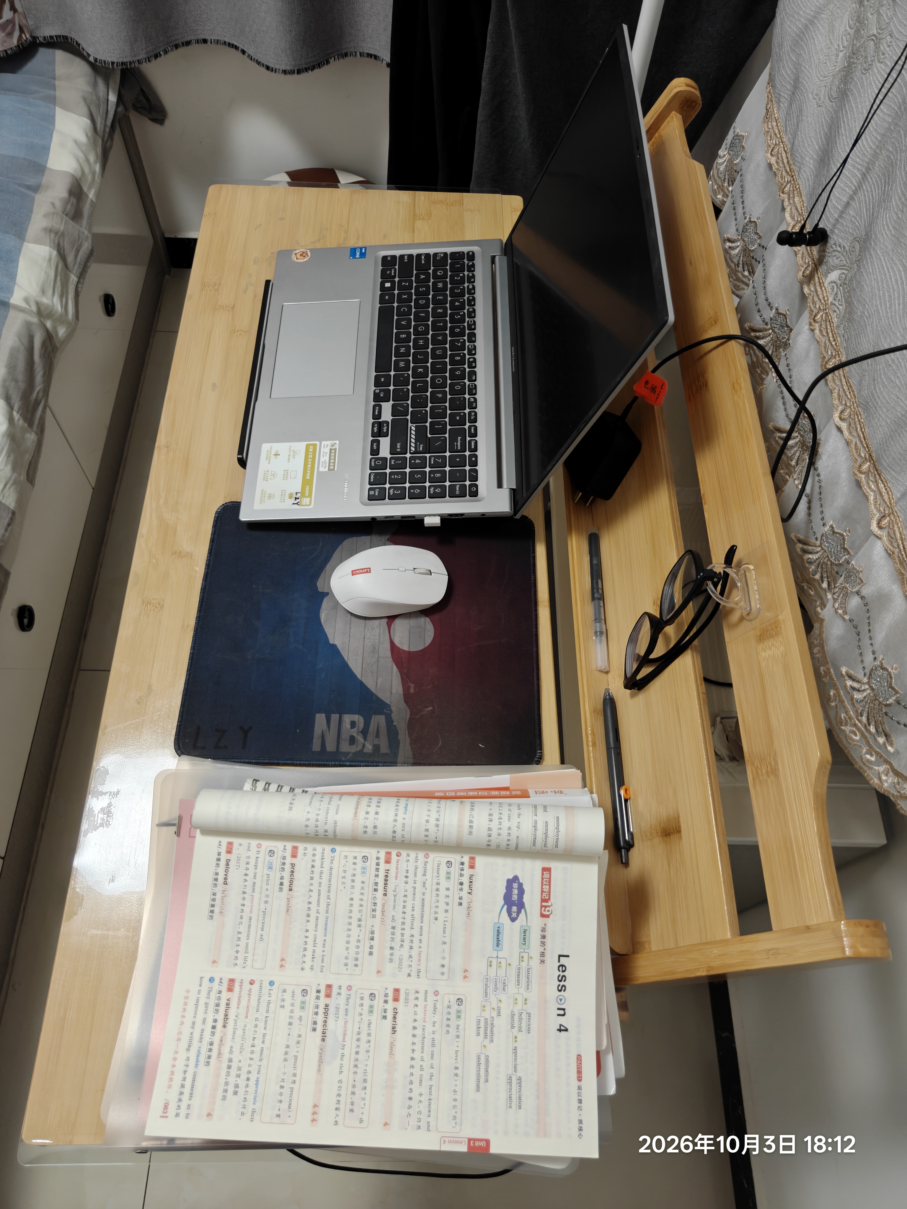 老竹匠可折叠书桌儿童书房电脑学习桌办公免安装家用卧室写字小桌子一体 实拍图