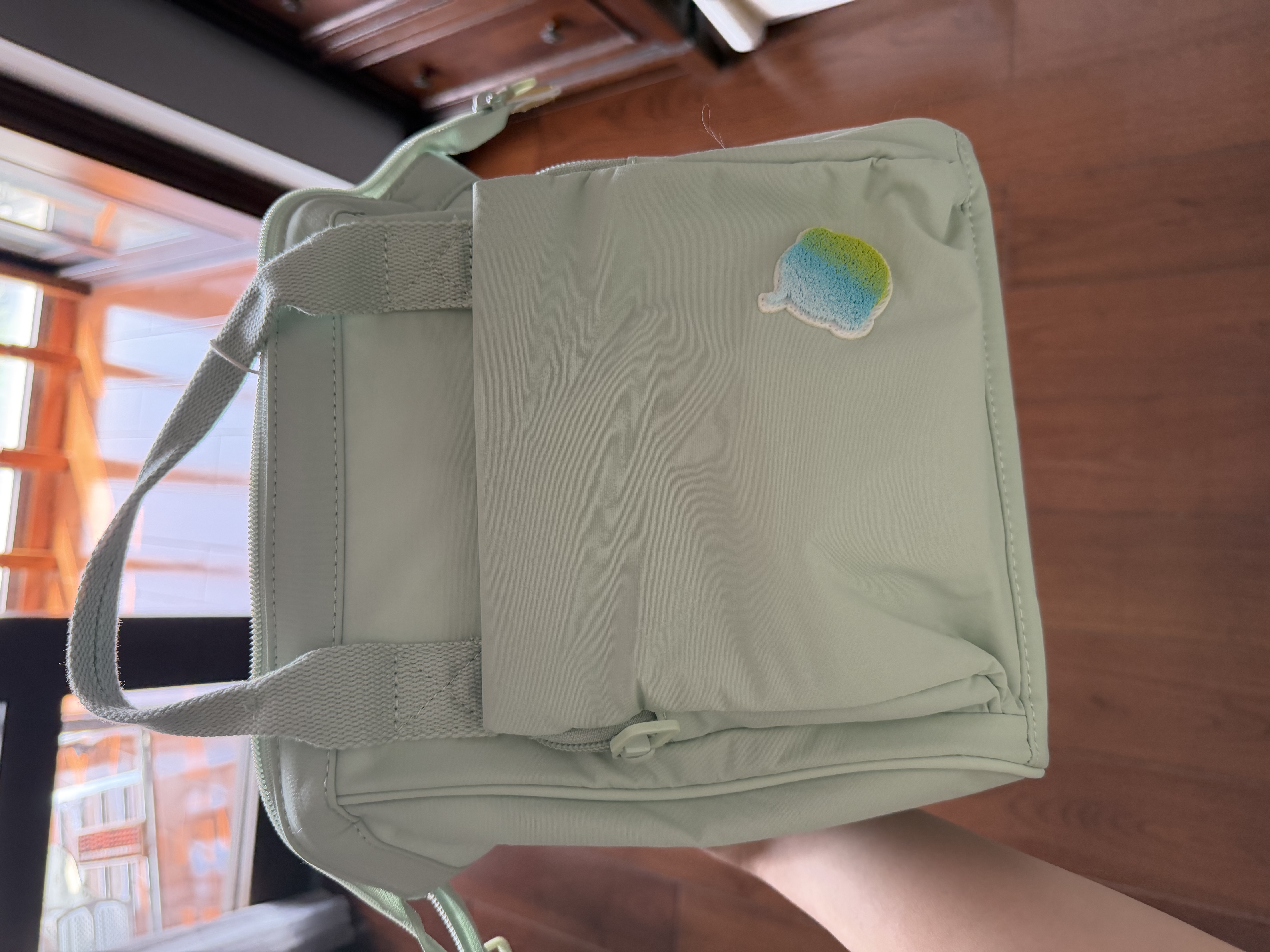 babycare育儿包双肩大容量遛娃轻便斜挎多功能防泼水非妈咪包 螺旋藻绿 实拍图