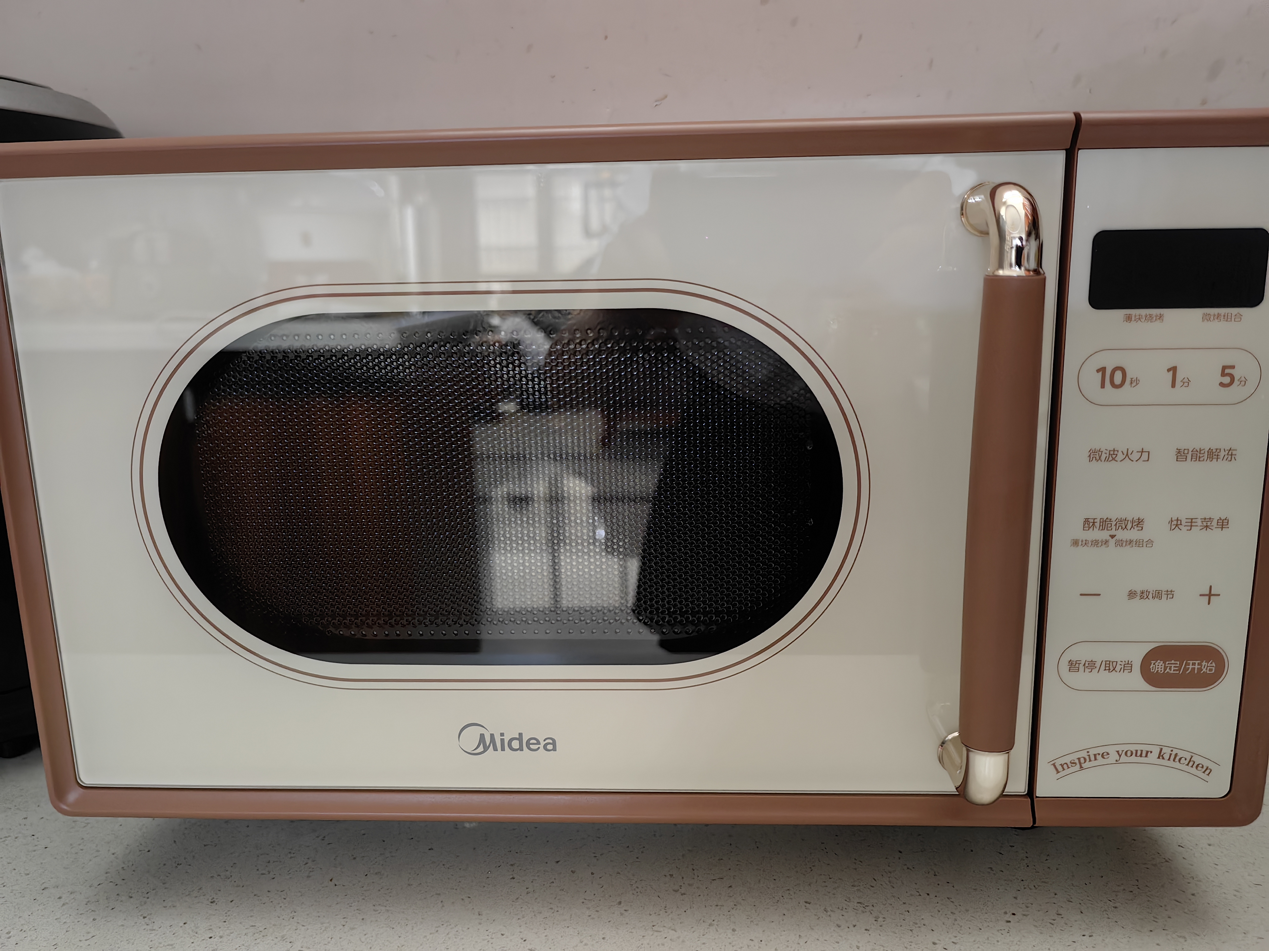 美的（Midea）【厚皮橙同款】小滋味微波炉烤箱一体机小型家用微波炉光波一级能效平板变频复古美拉德风C1G2 实拍图